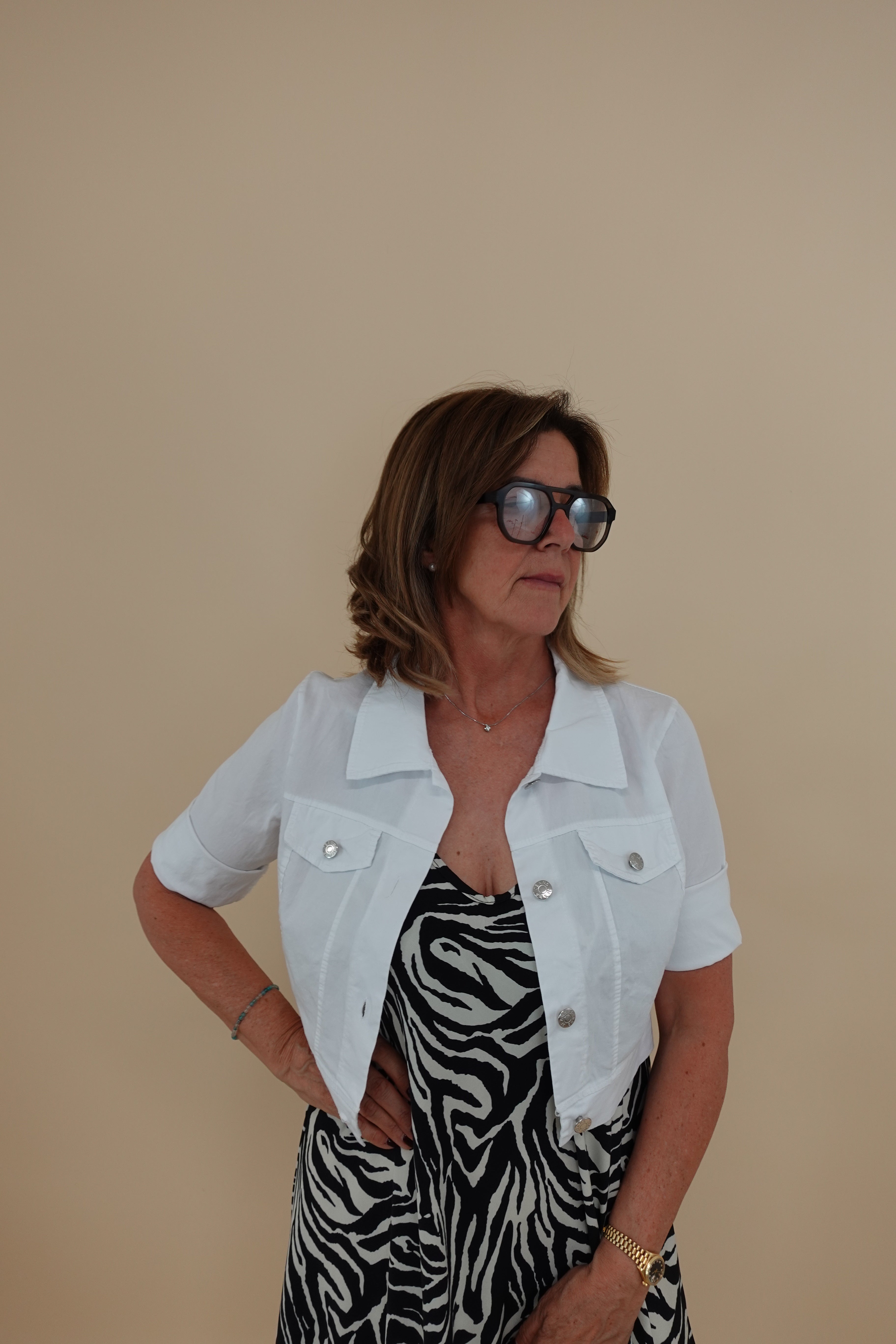 Giacca Crop White