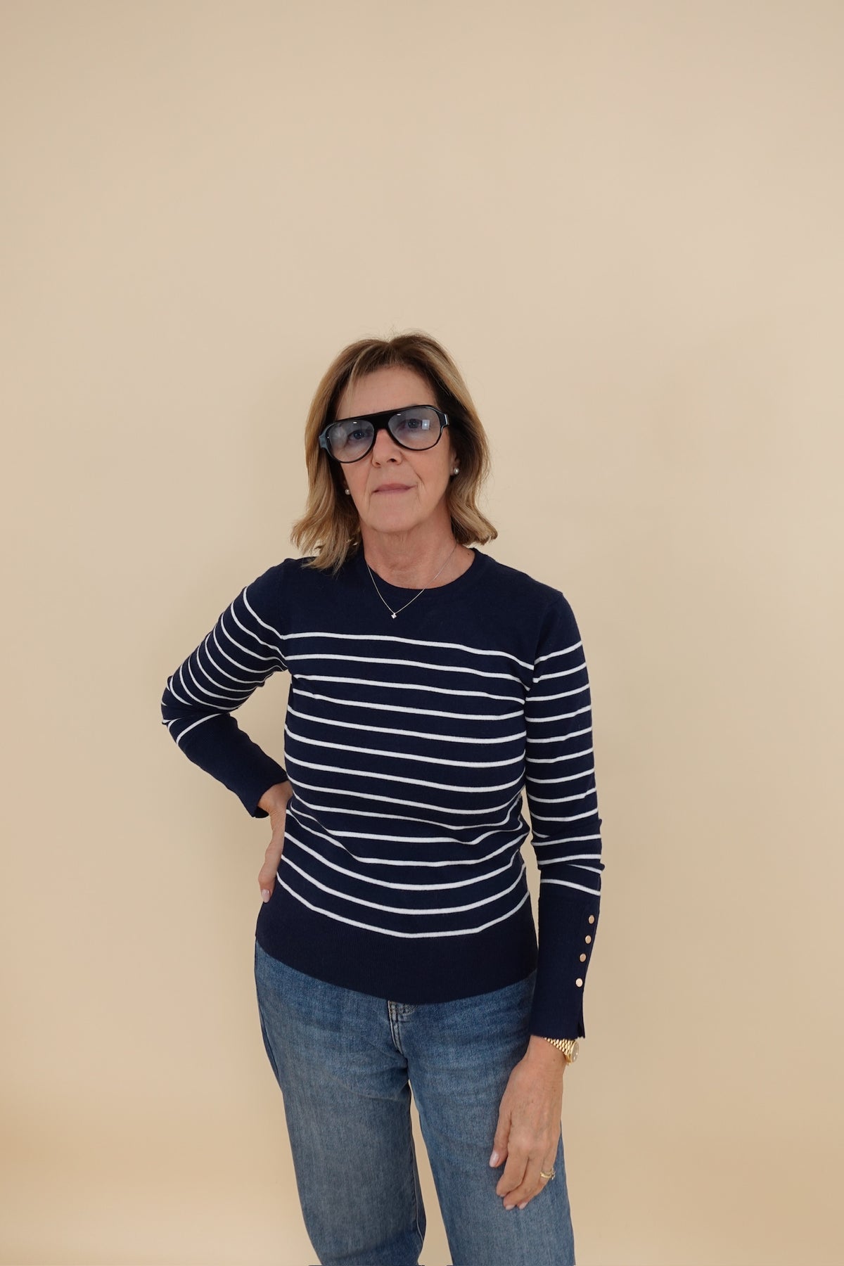 Maglioncino Righette Blu
