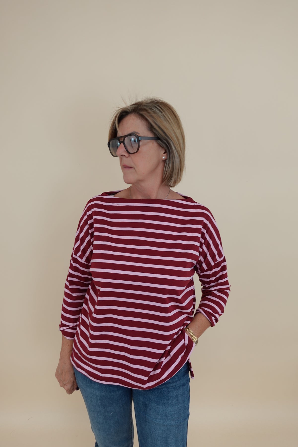 Maglia Line Over Rosa