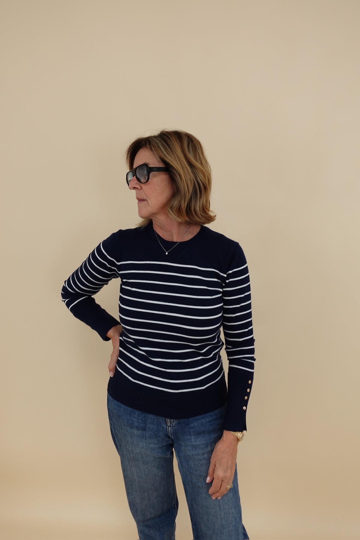 Maglioncino Righette Blu