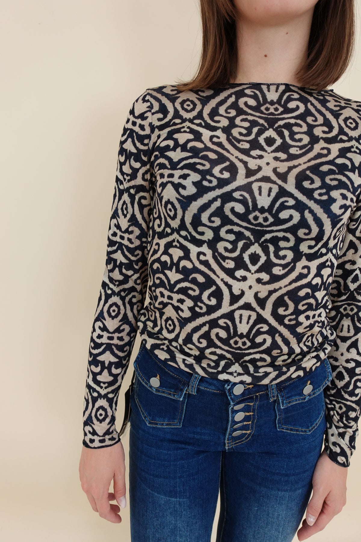 Maglia Cashmere Blend Blu