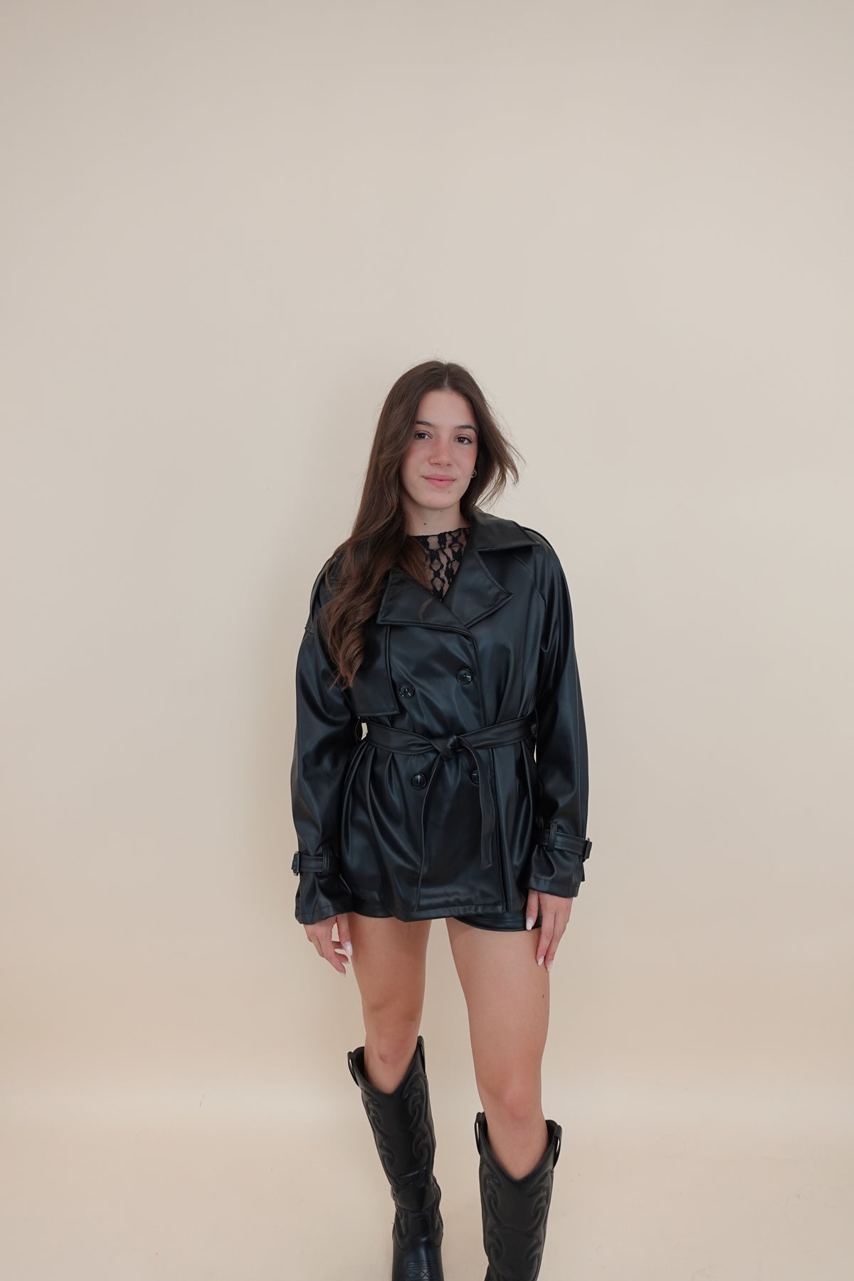 Trench Similpelle Nero