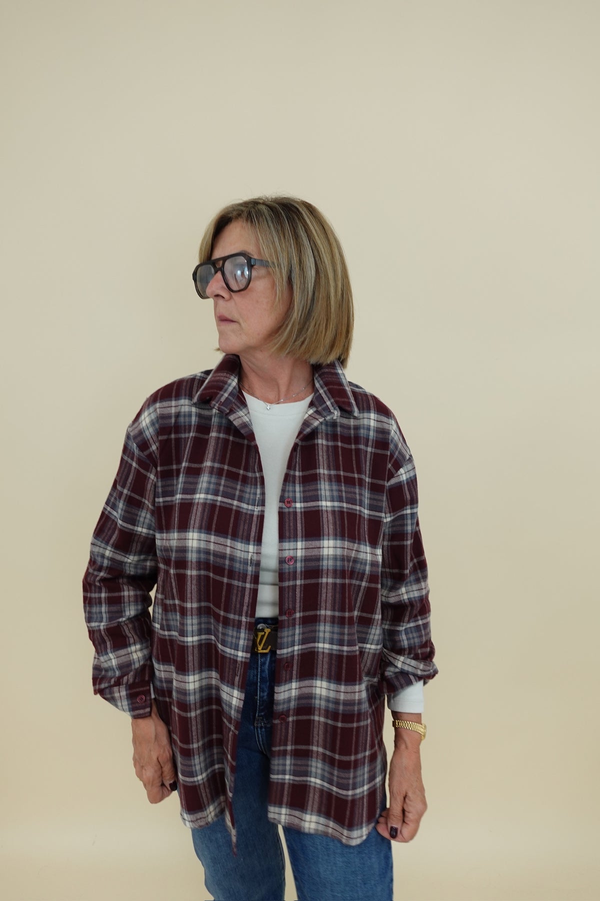 Camicia Forest Bordeaux