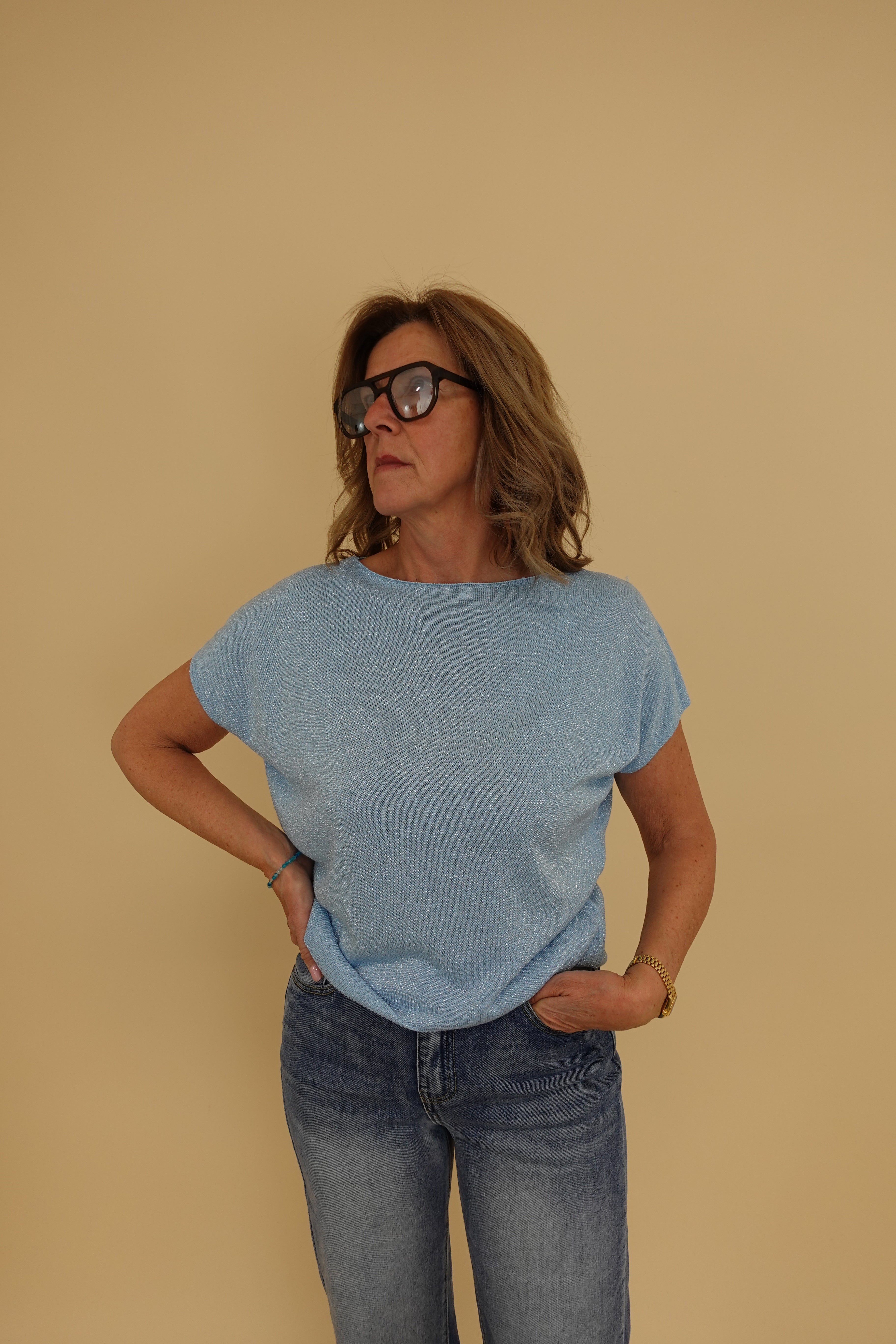 Maglia Lurex Azzurra