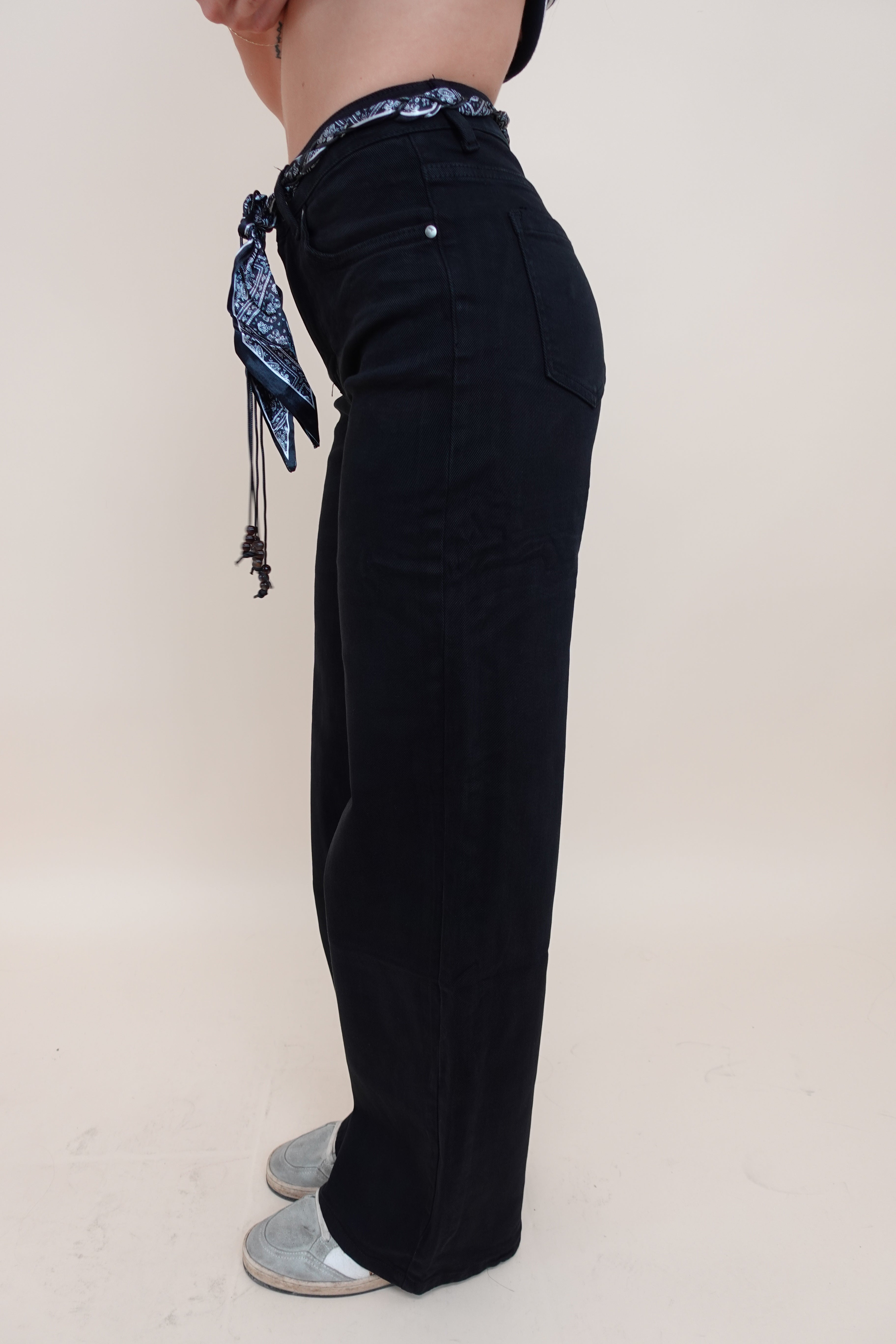 Jeans palazzo nero