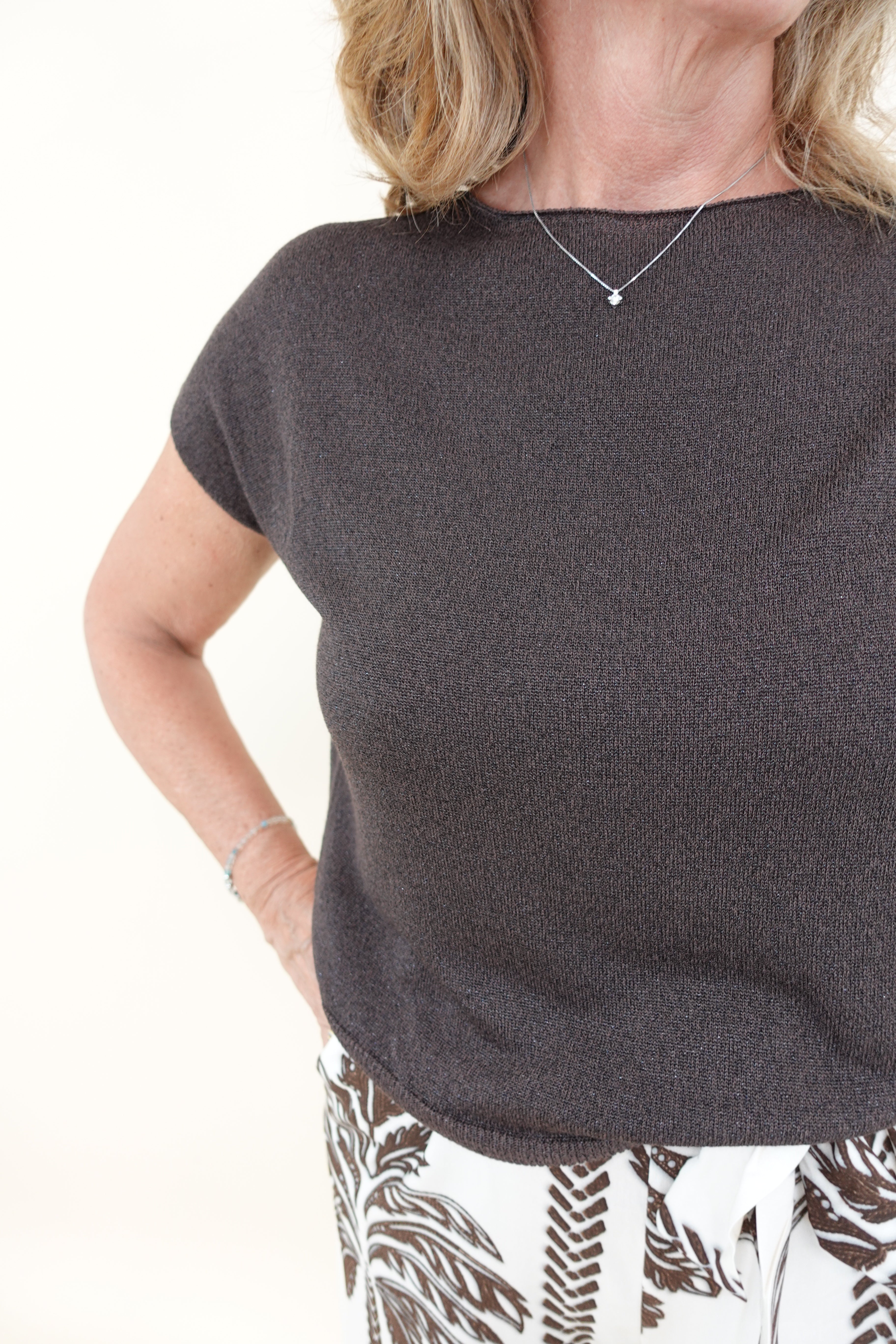 Maglia Lurex Marrone
