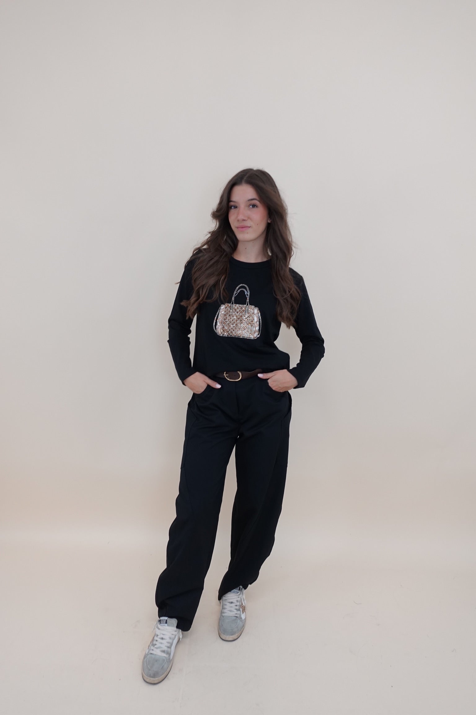 Pantalone Cargo Black