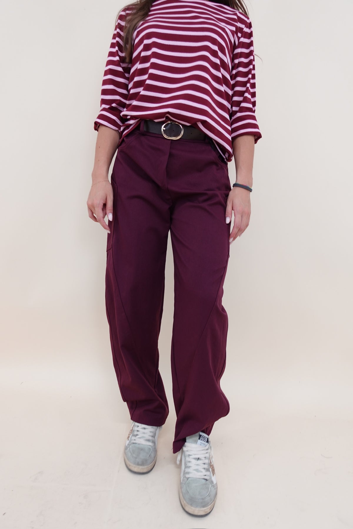 Pantalone Cargo Bordeaux
