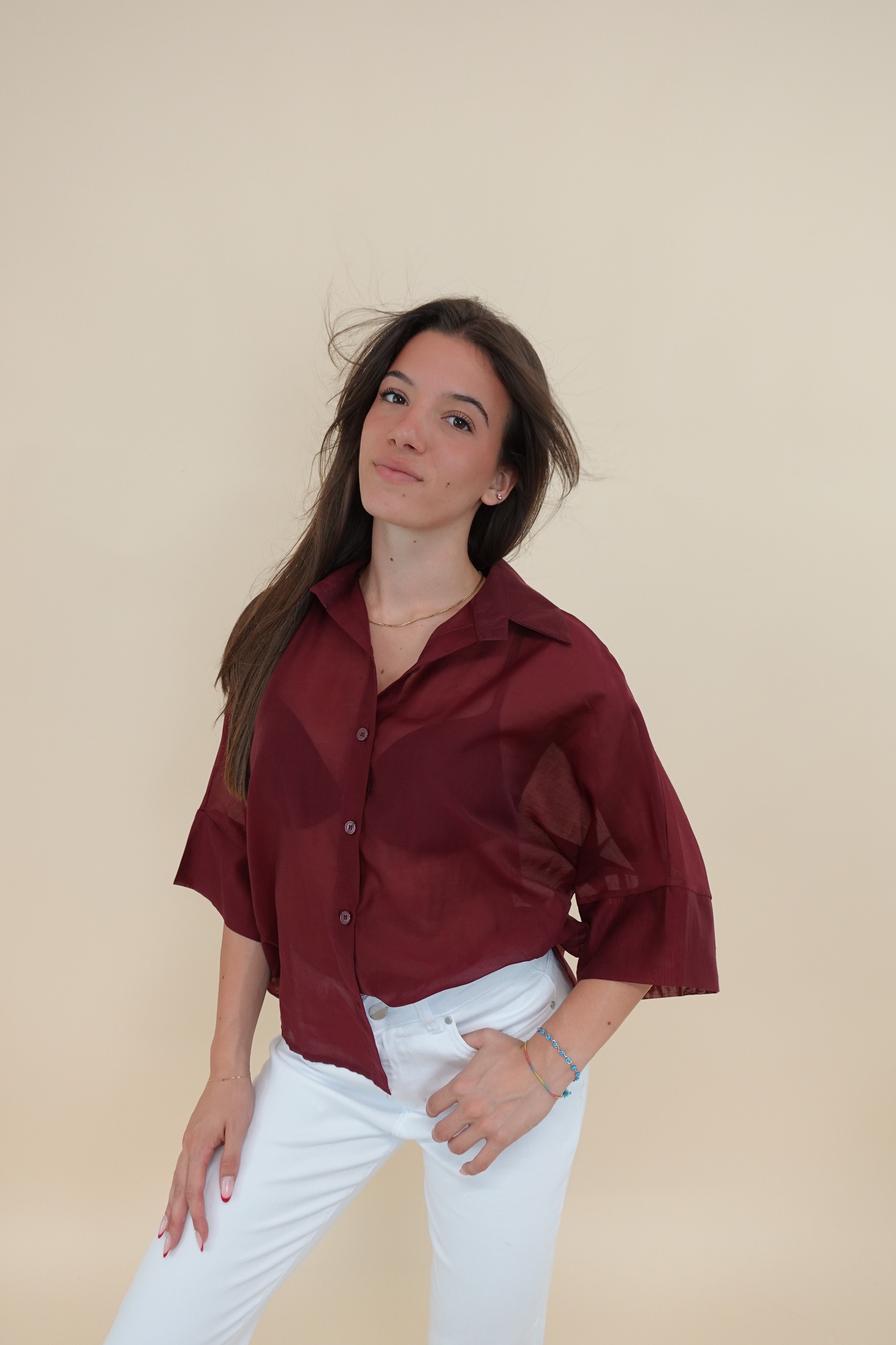Camicia Forest Bordeaux