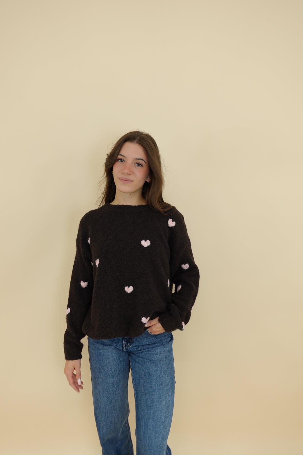 Maglione Heart Marrone