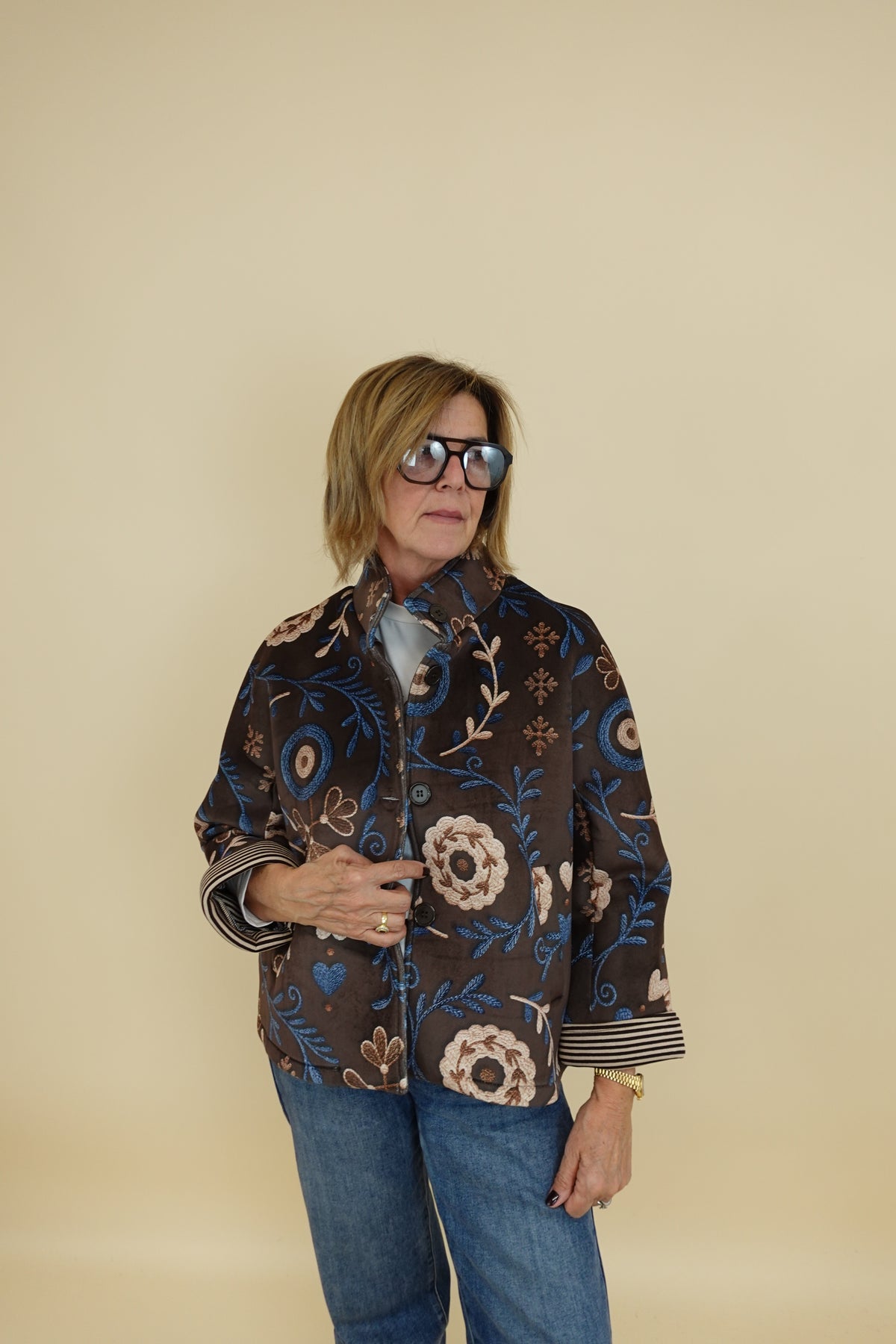 Giacca Neoprene Fantasy Marrone