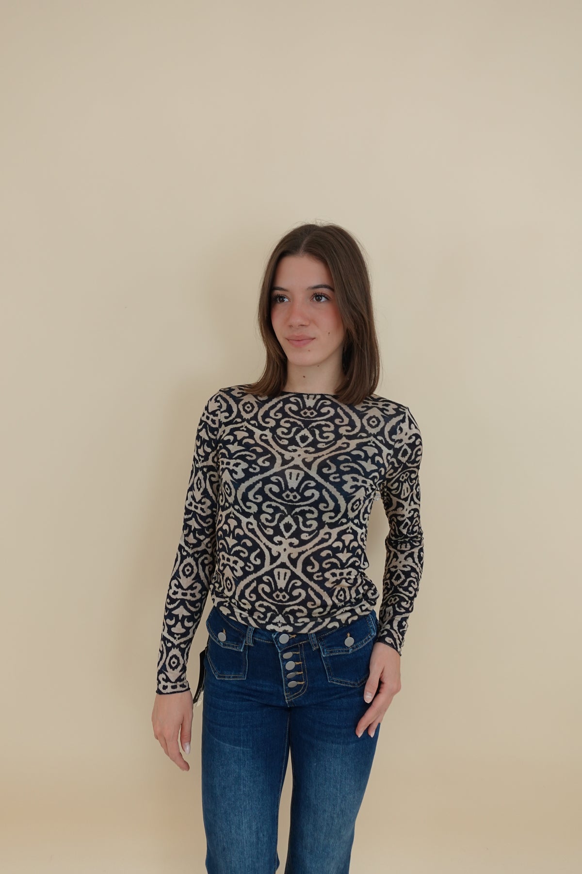 Maglia Cashmere Blend Blu