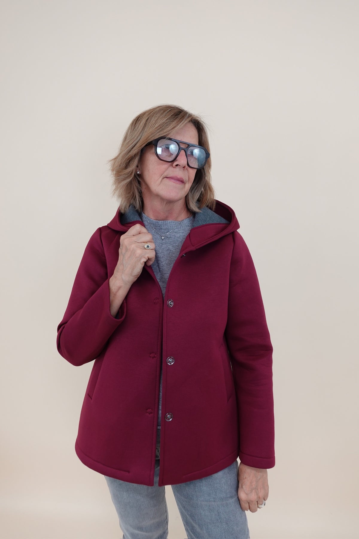 Giacca Neoprene Bordeaux