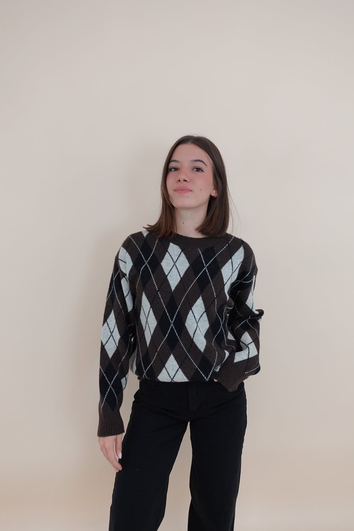 Maglione Scacchi Brown