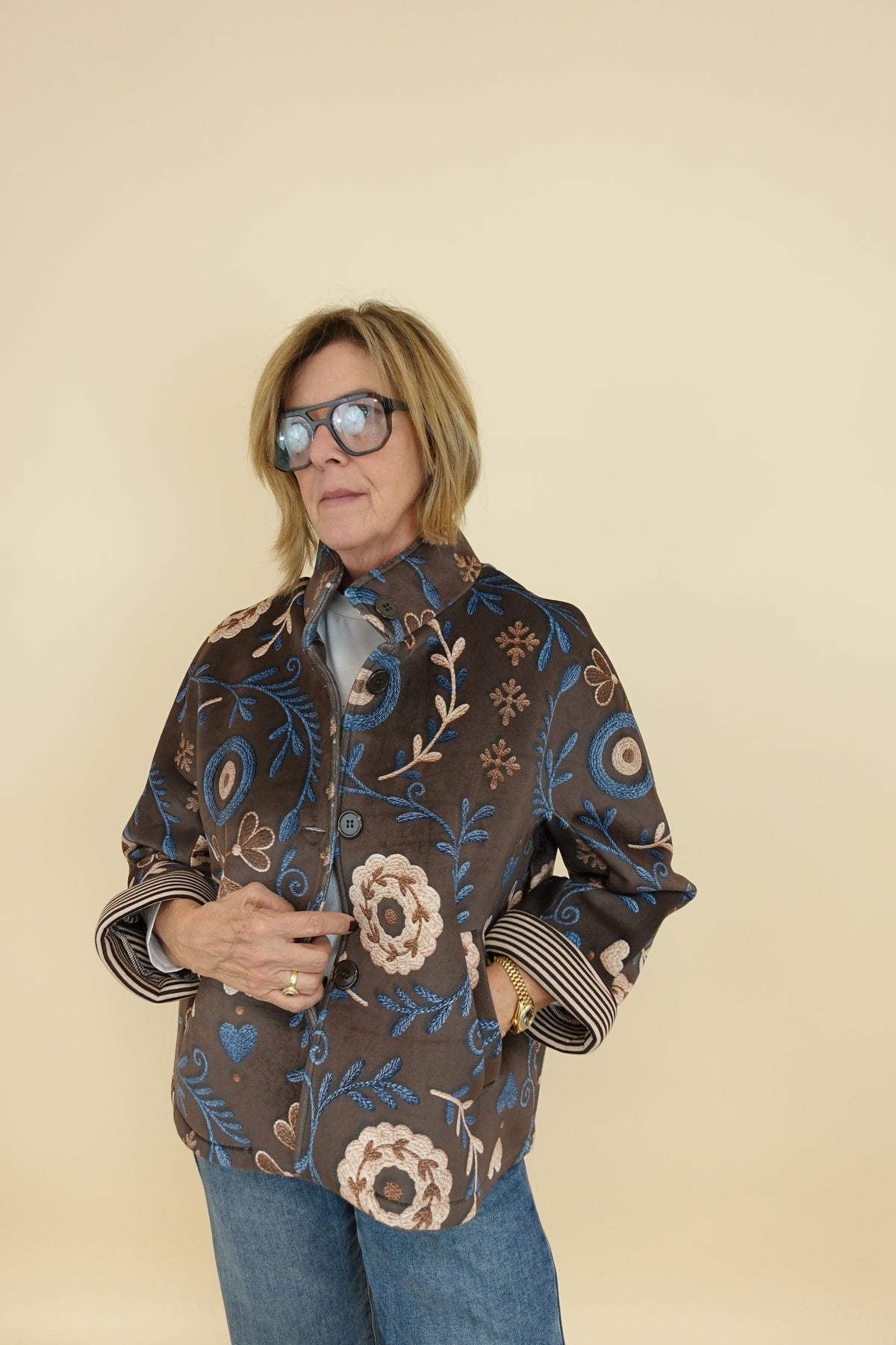 Giacca Neoprene Fantasy Marrone