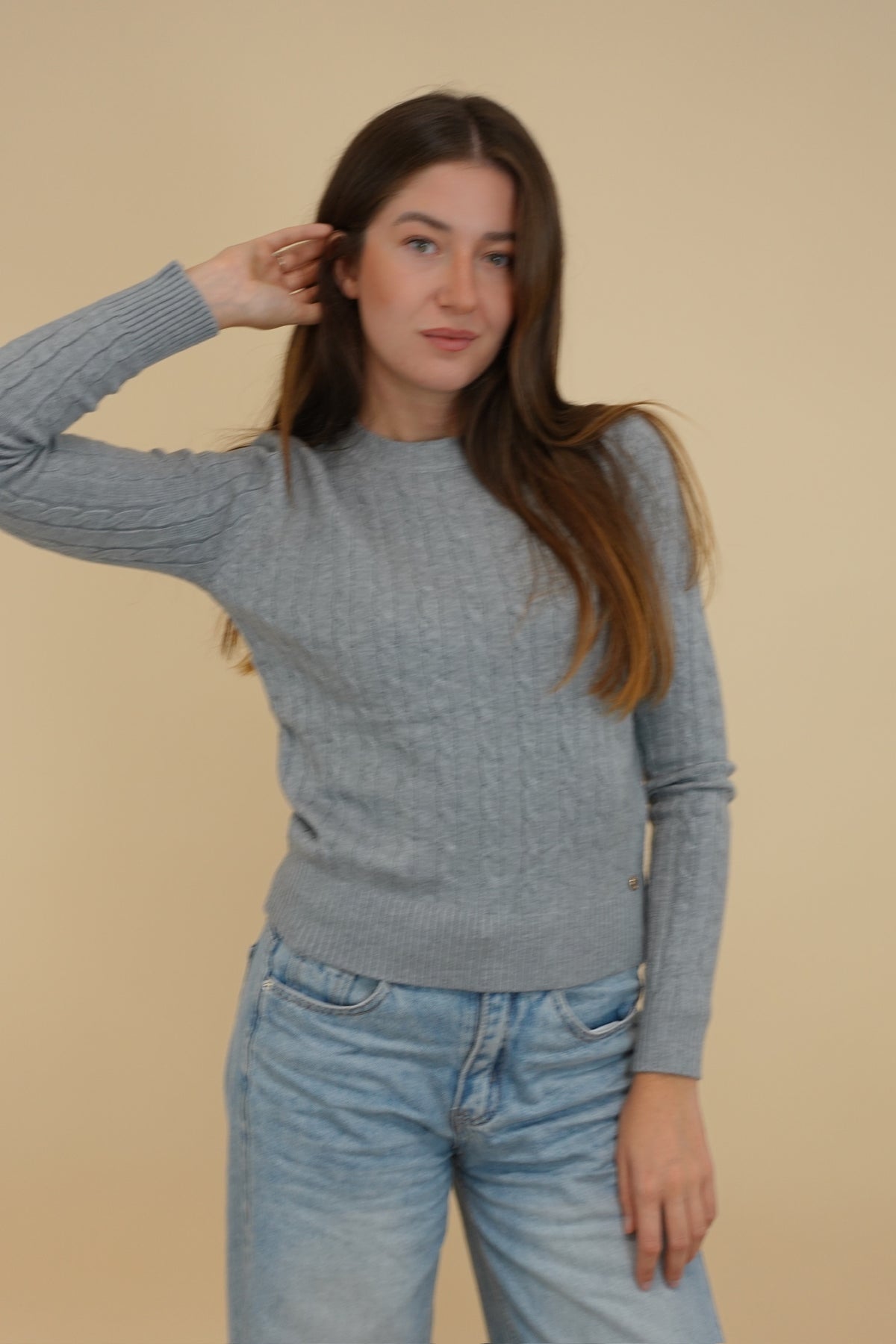 Maglioncino Treccina Grigio