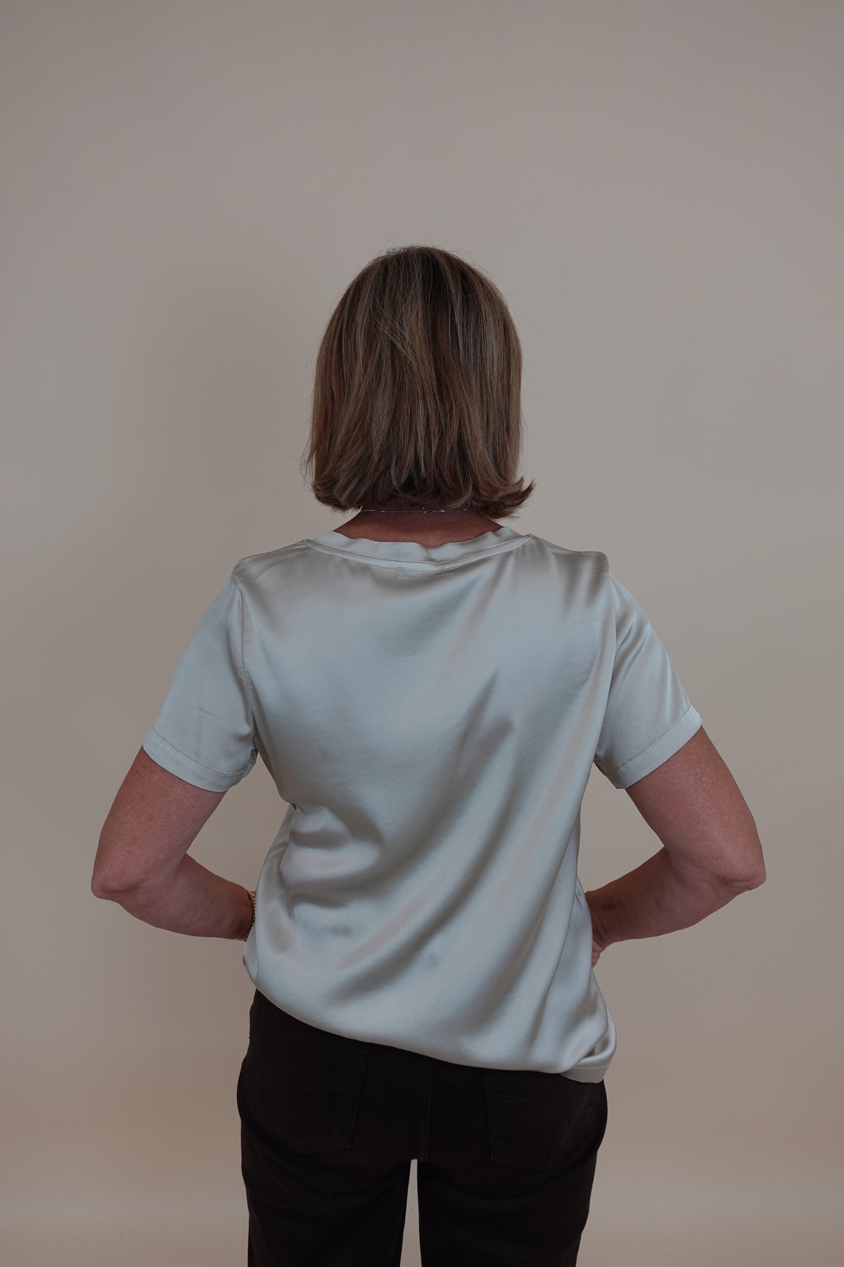 Maglia Satin V Beige
