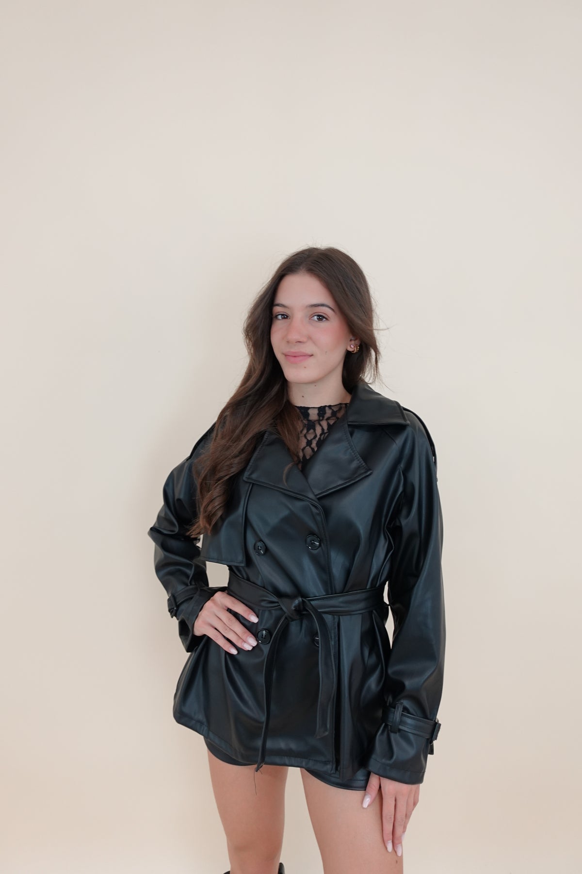 Trench Similpelle Nero