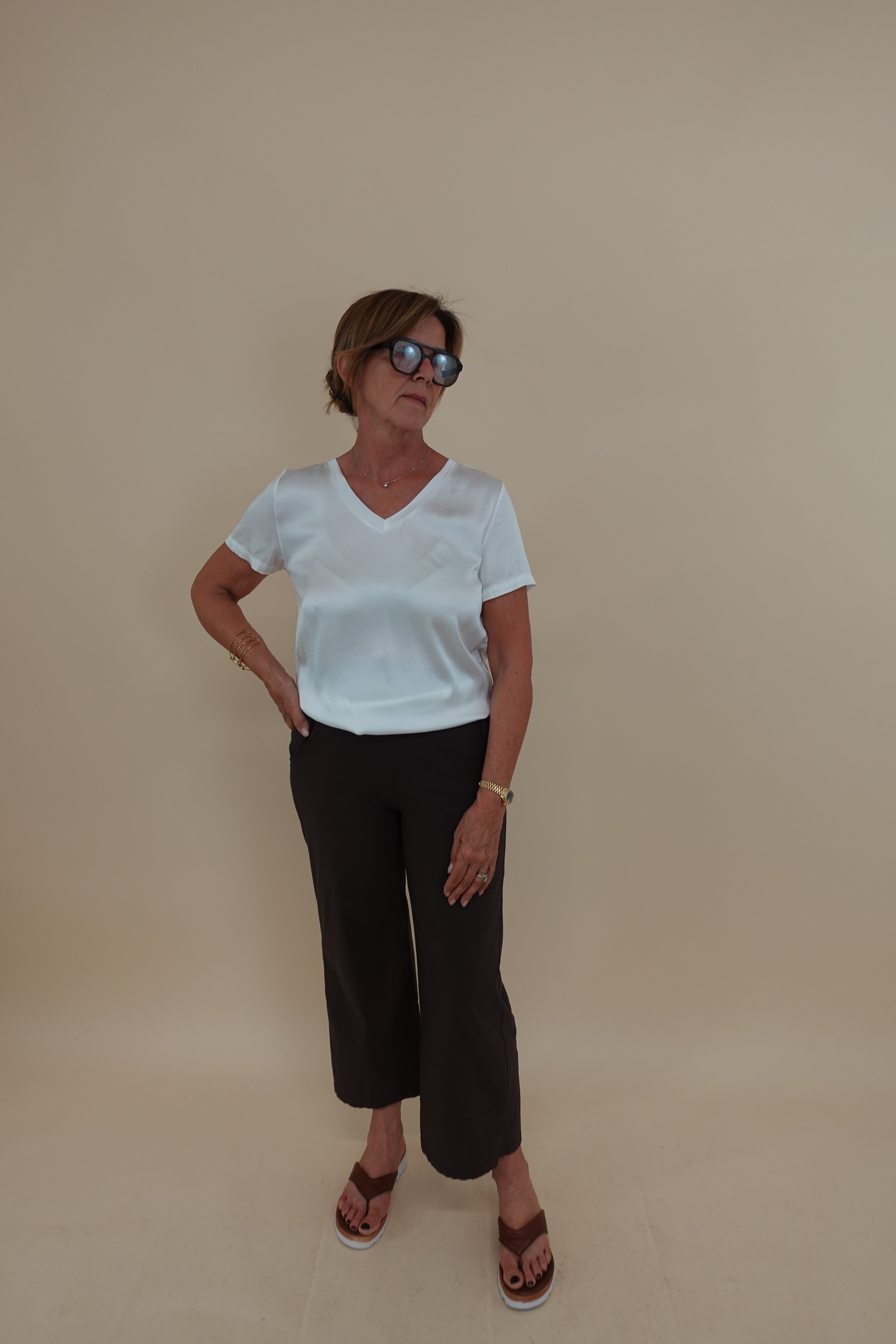 Maglia Satin V Bianco