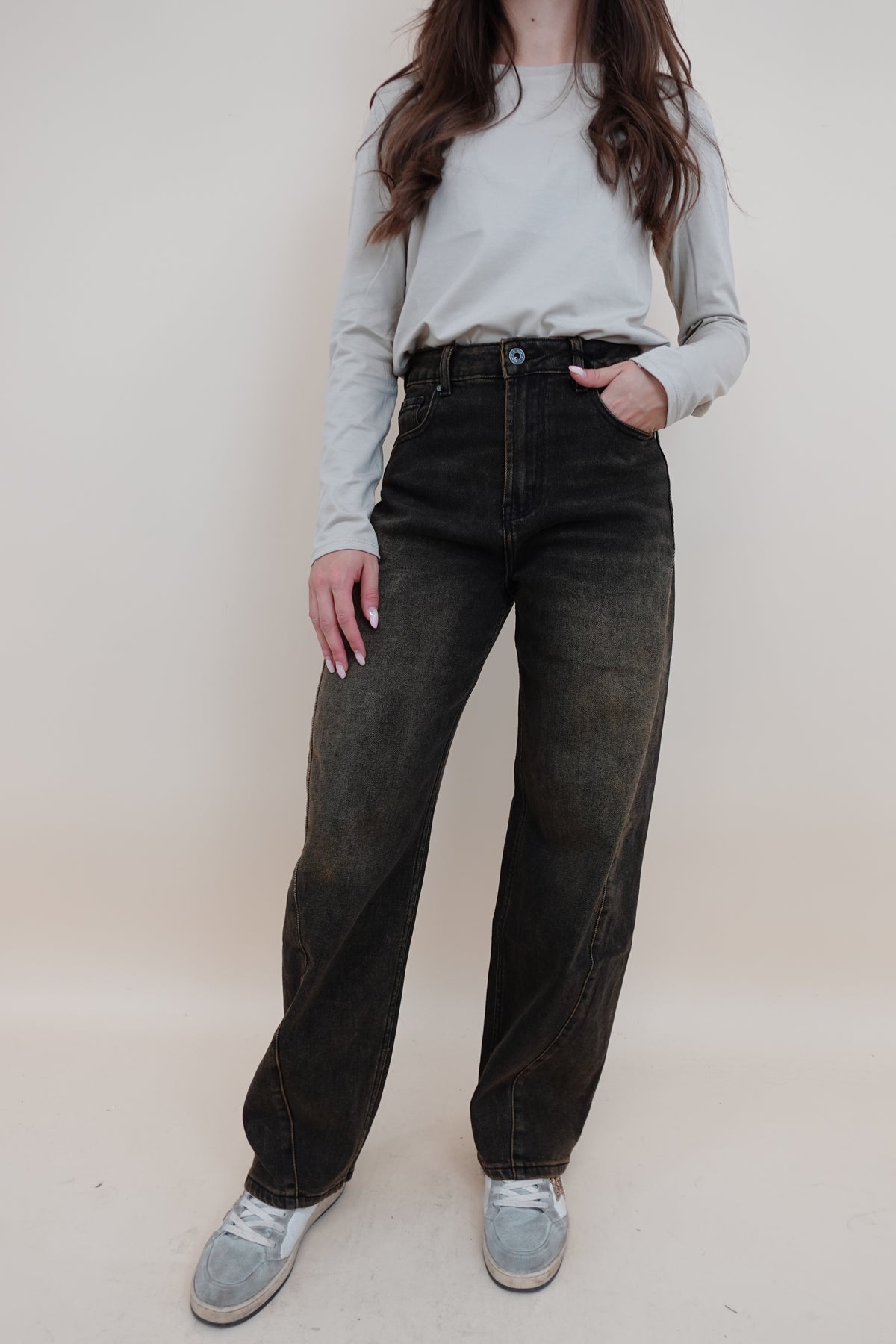 Jeans Balloon Brown