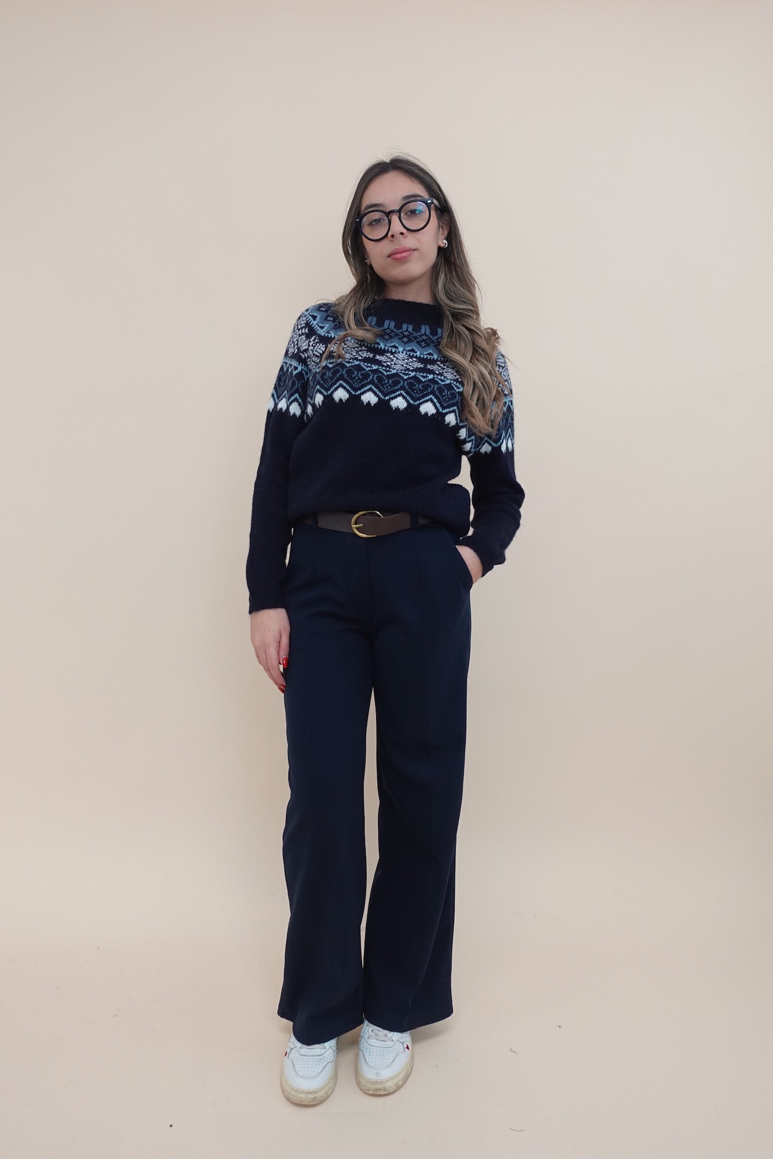 Pantalone Moda Blu