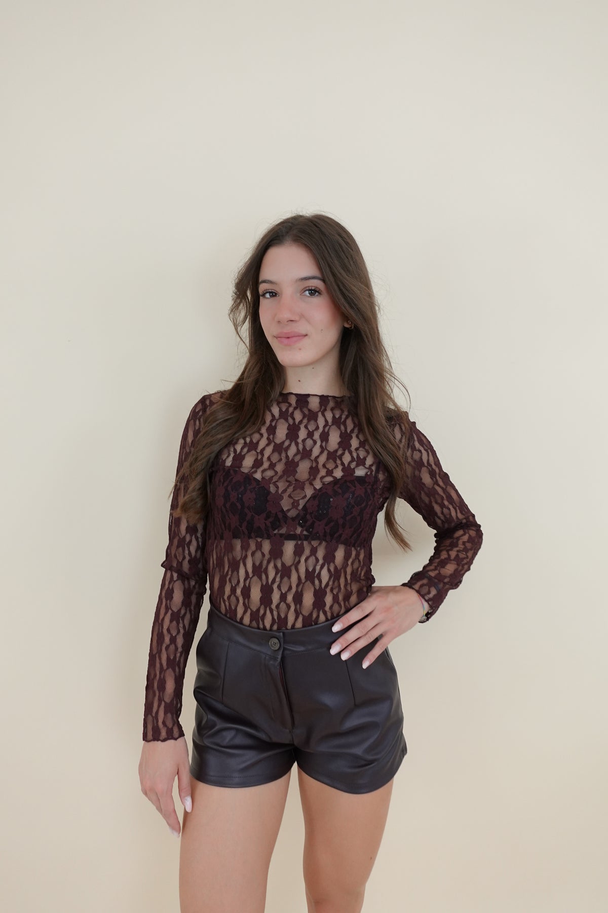 Maglia Pizzo Bordeaux