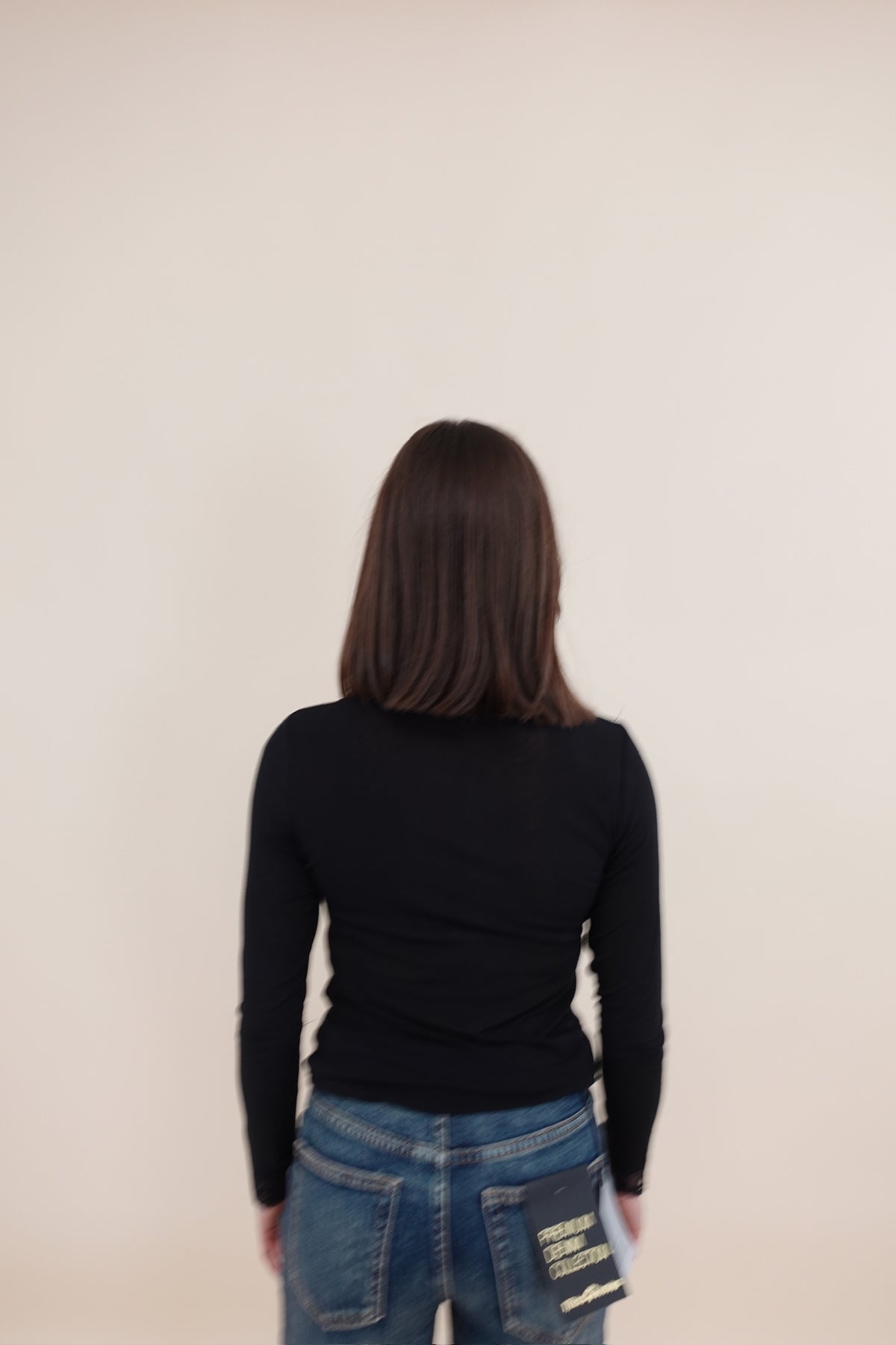 Maglia Cashmere Blend Pizzo Nero