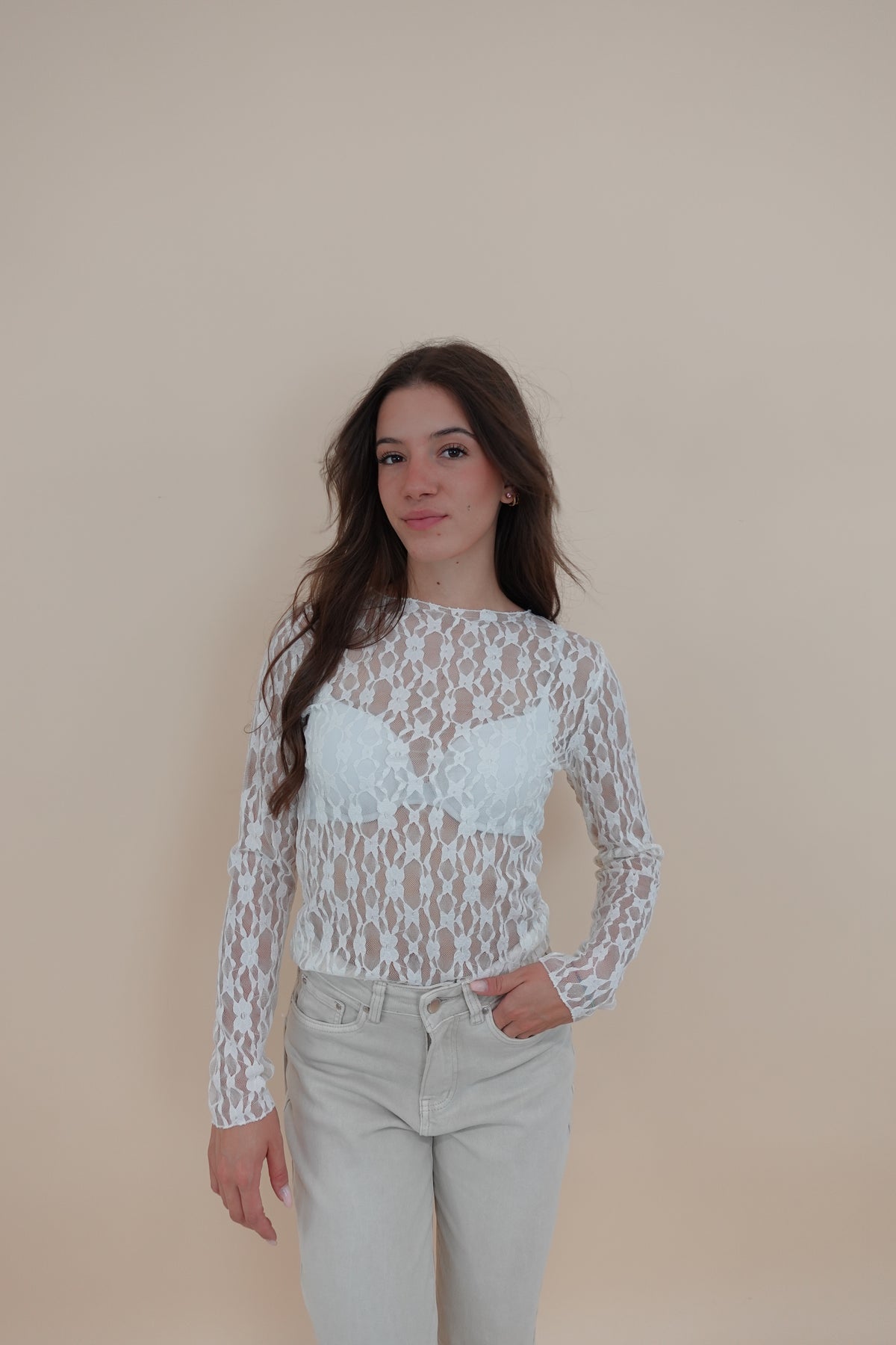 Maglia Pizzo Bianca