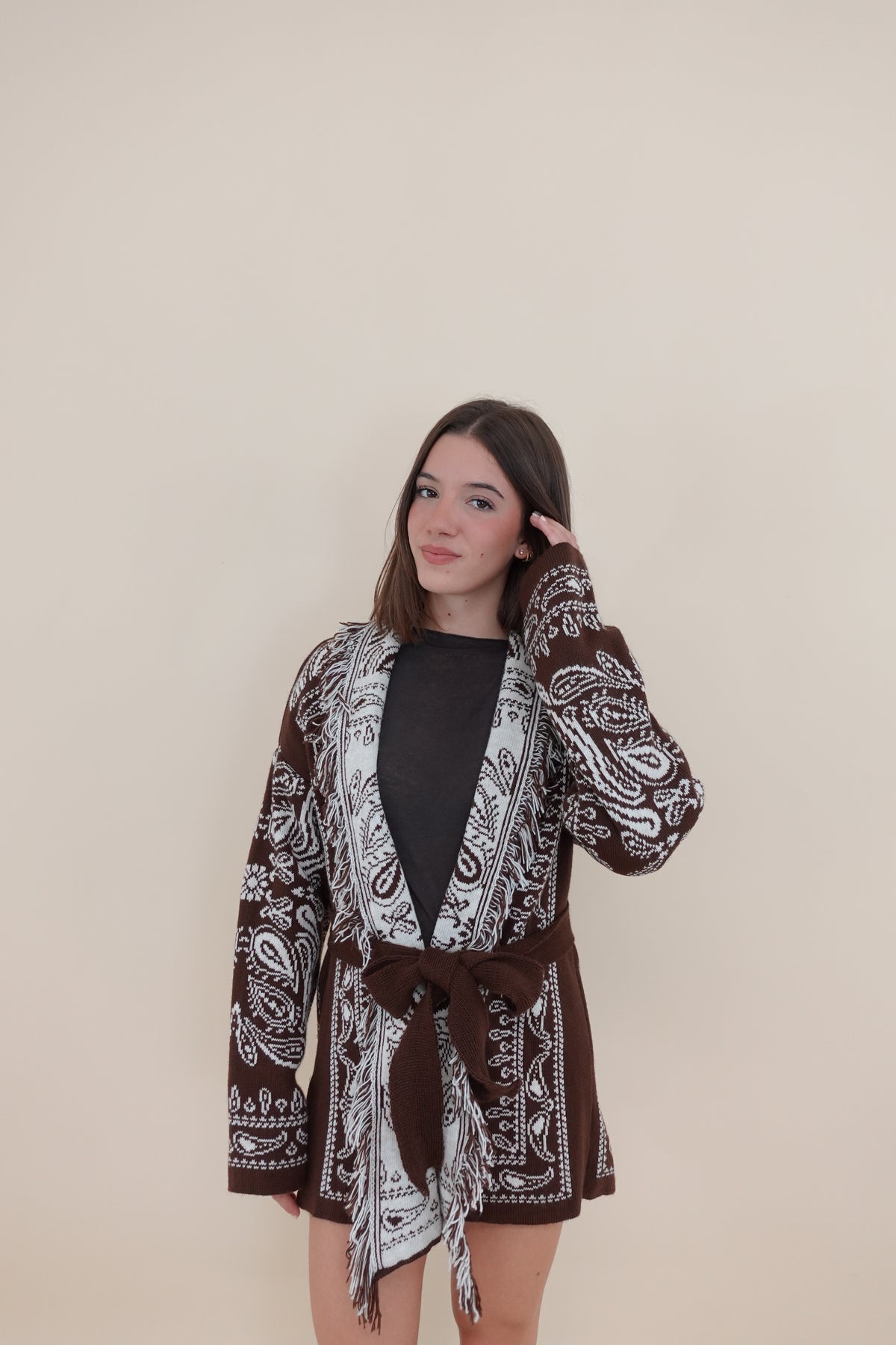 Cardigan Ortisei Long Marrone