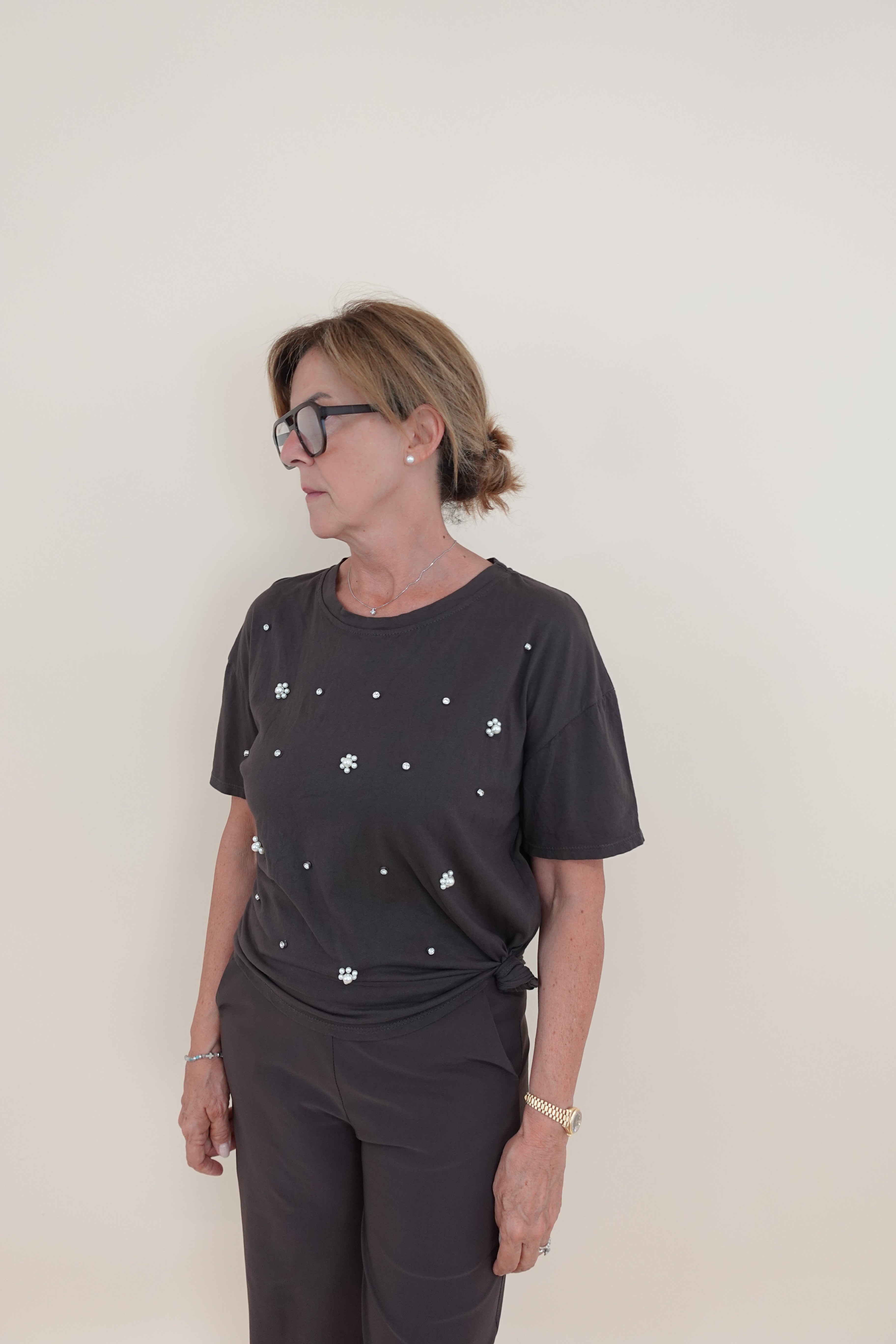 T-shirt Pela Marrone