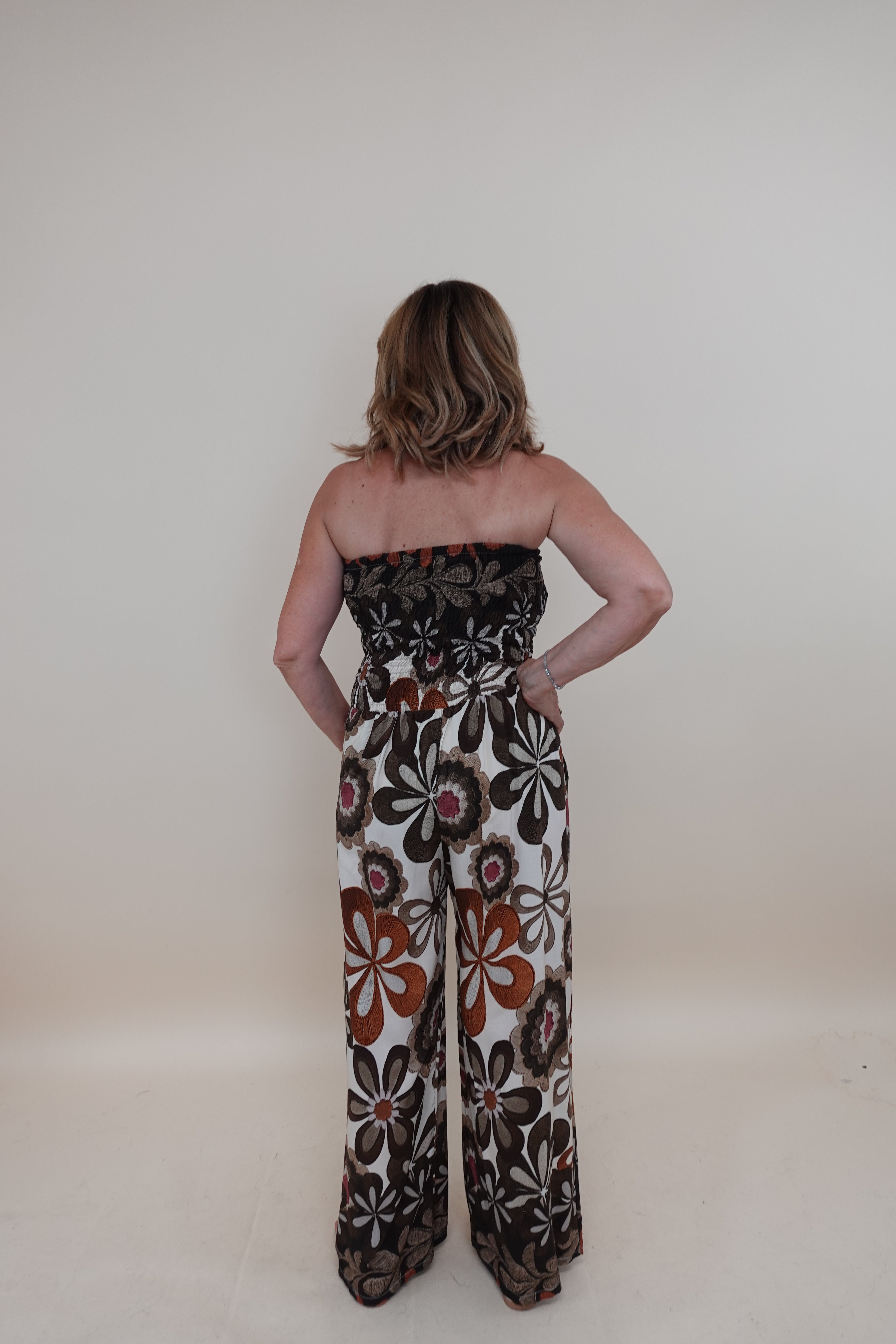 Tuta Flower Marrone