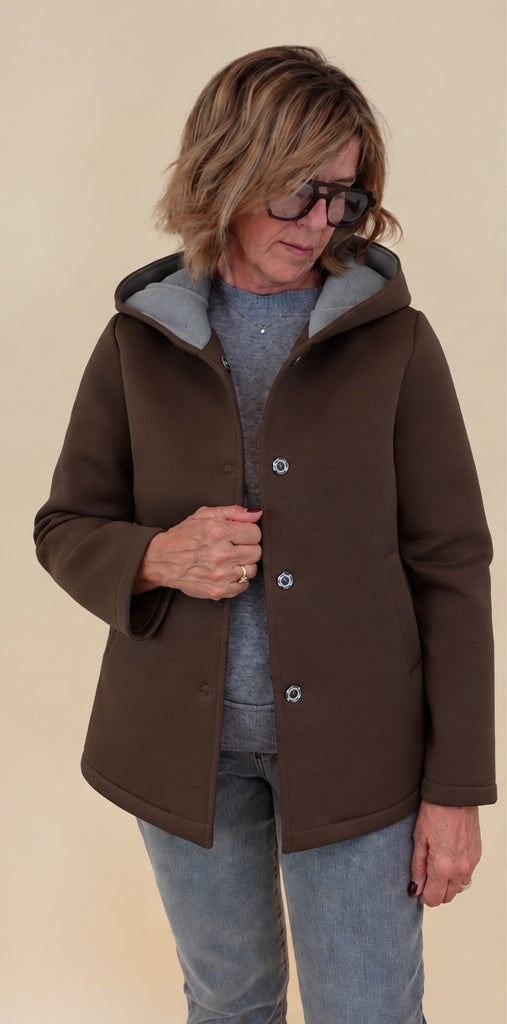Giacca Neoprene Marrone