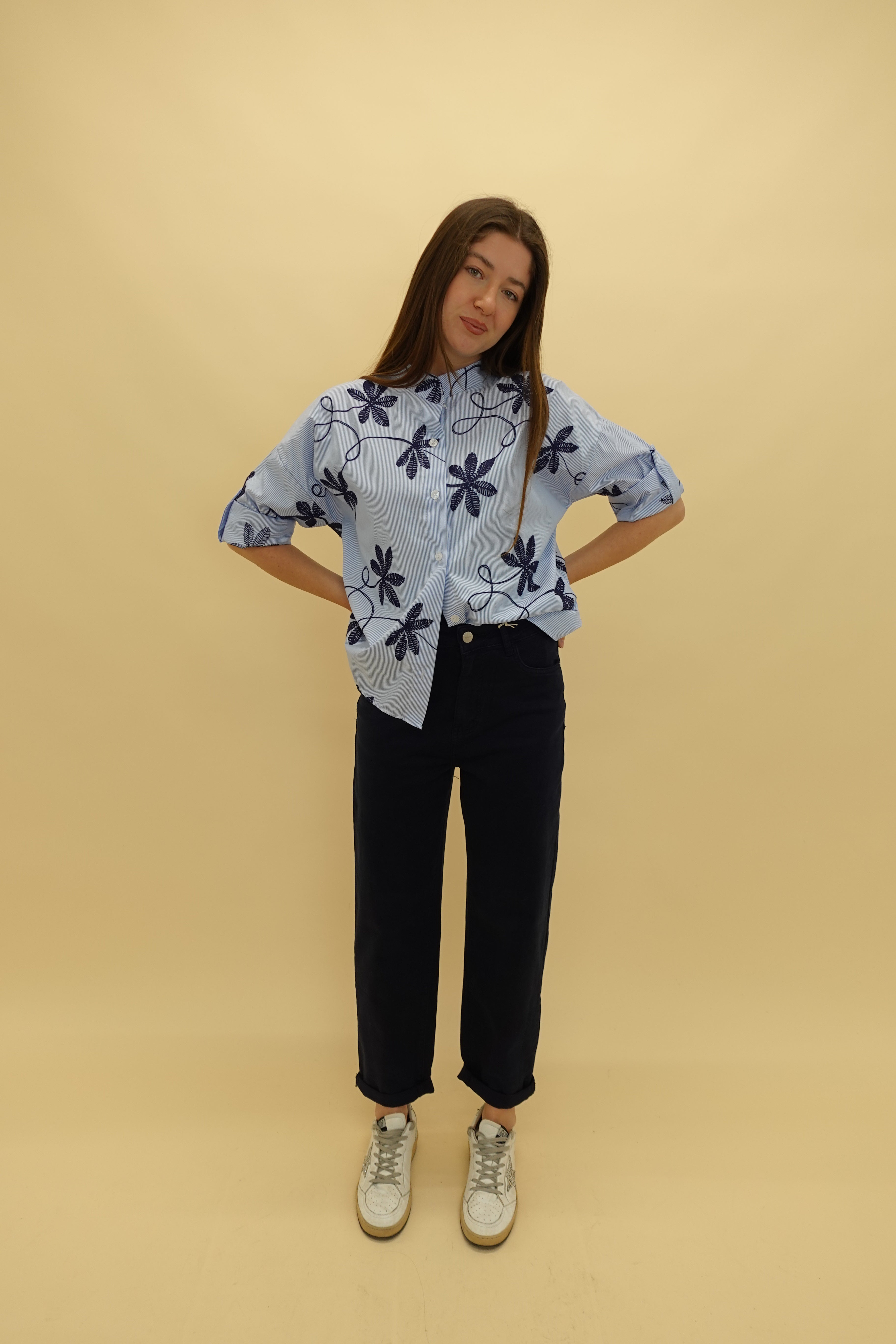 Jeans Momfit Blu