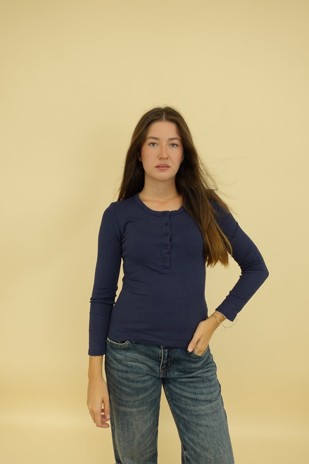 Maglia Serafino Blu