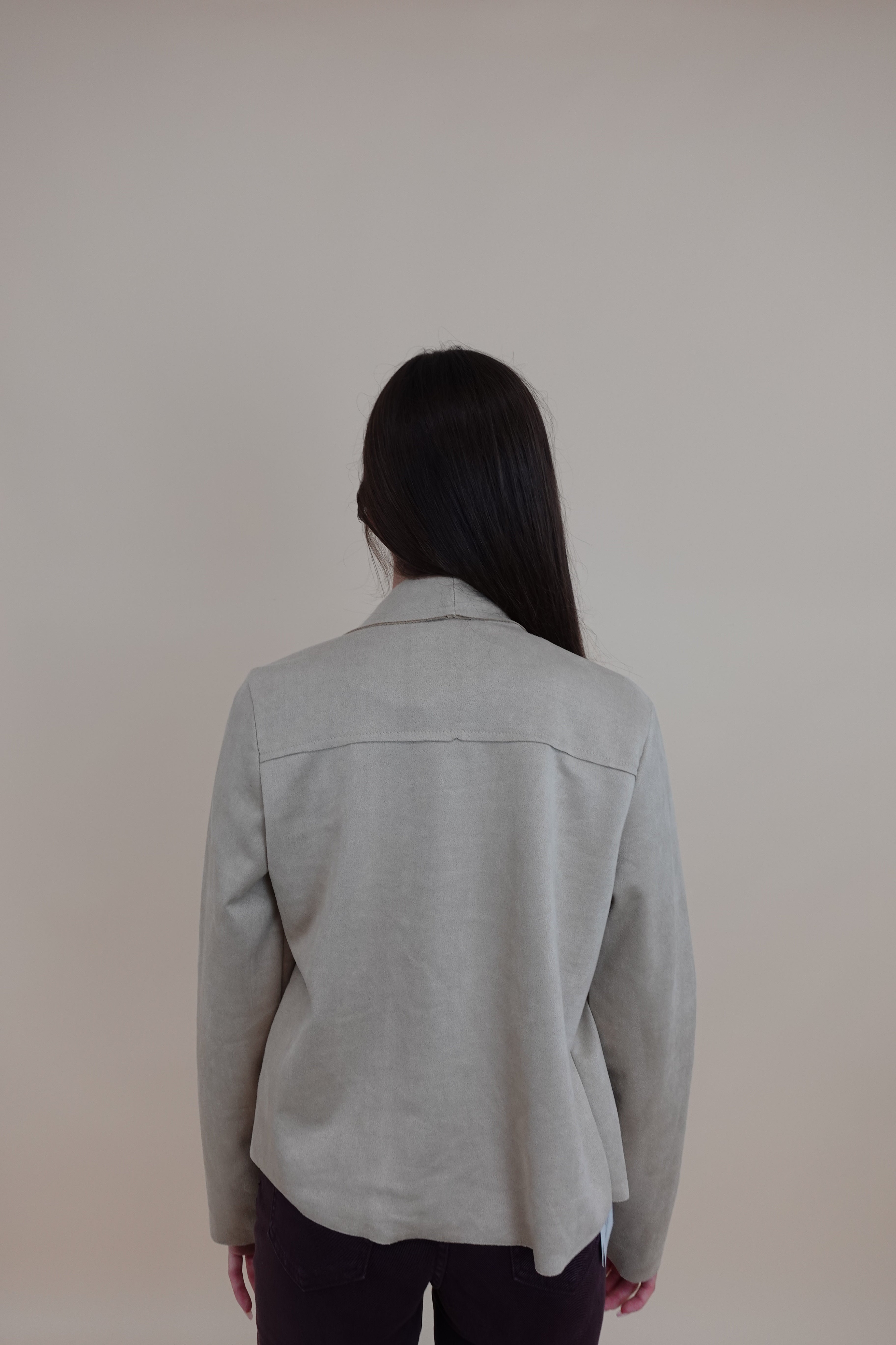 Giacca Alcantara Beige