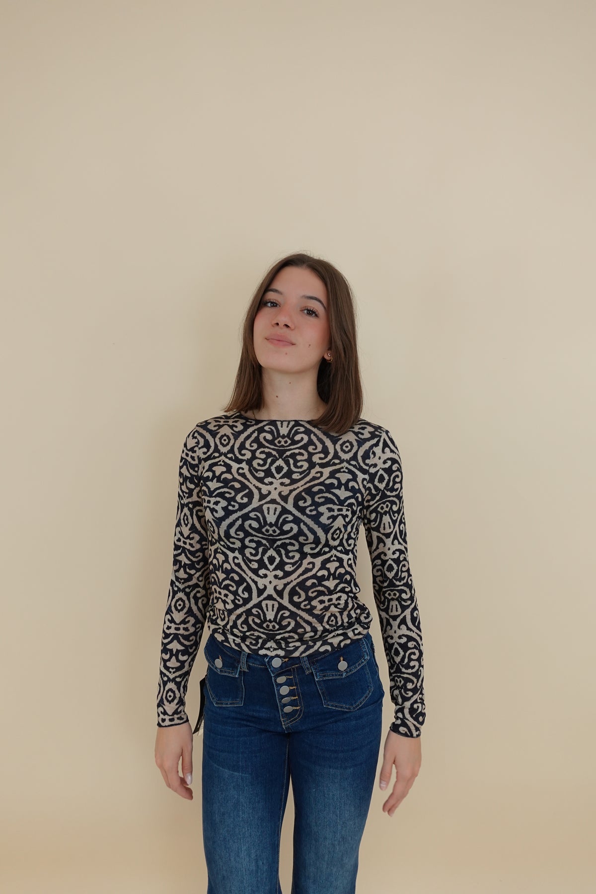 Maglia Cashmere Blend Blu