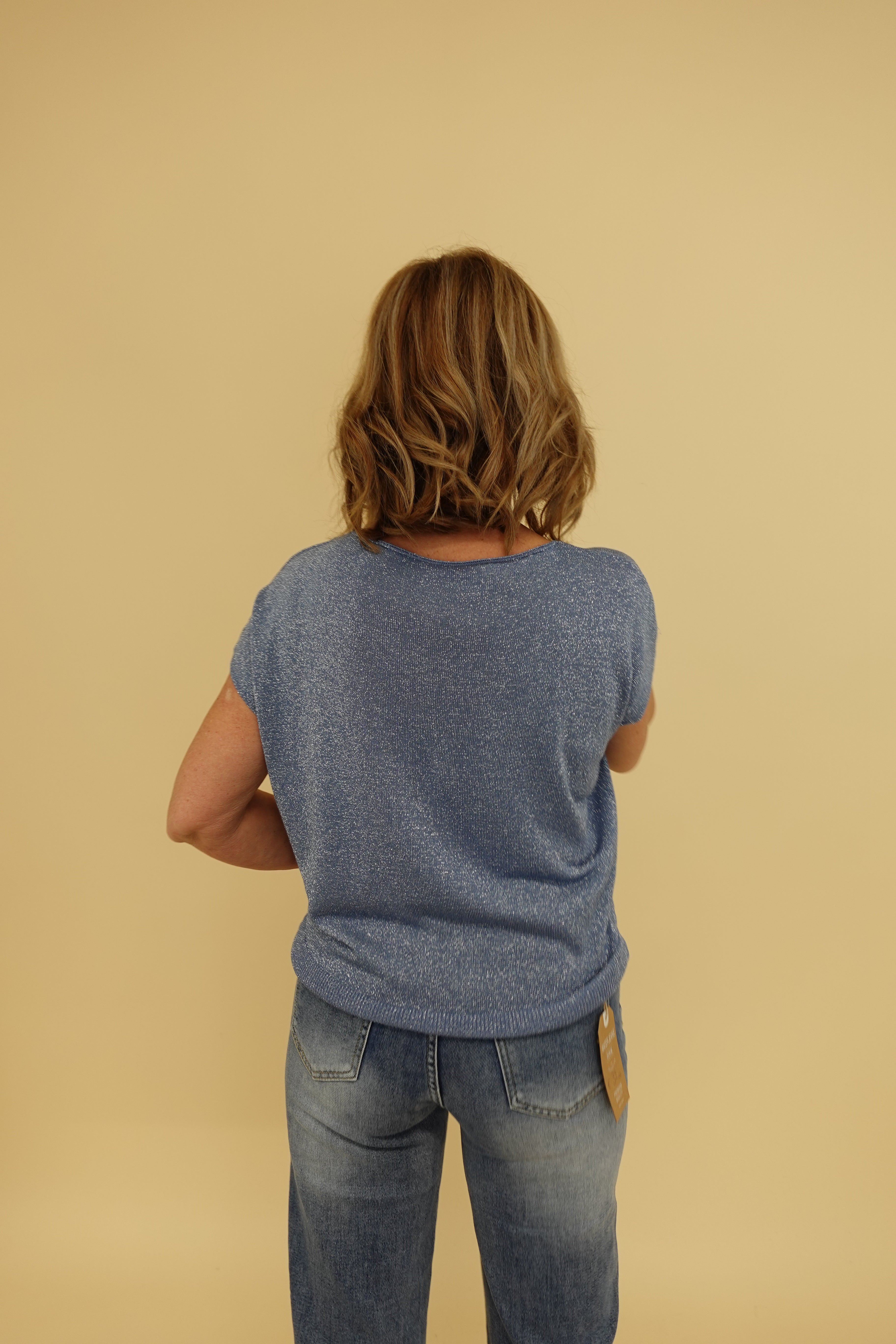 Maglia Lurex Blu Jeans