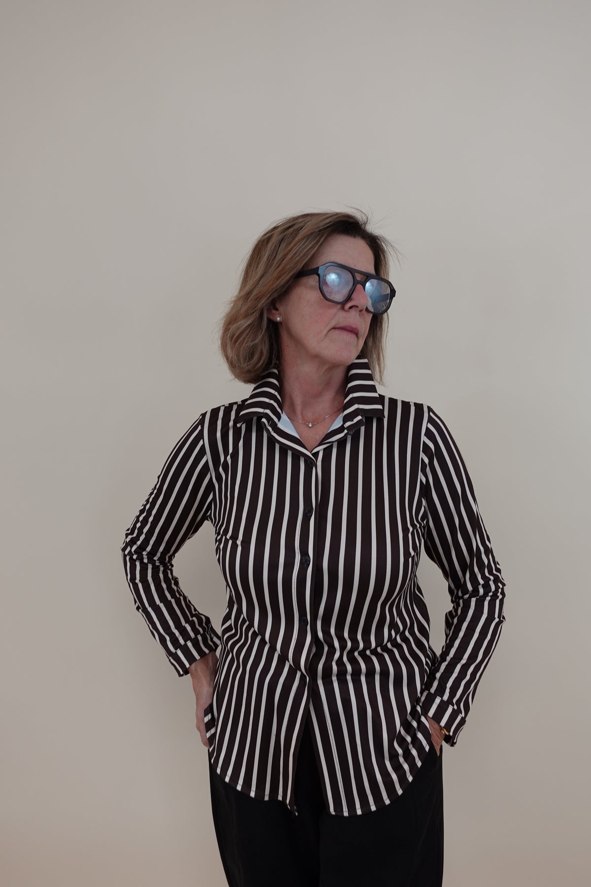 Camicia Matilde Marrone & Beige