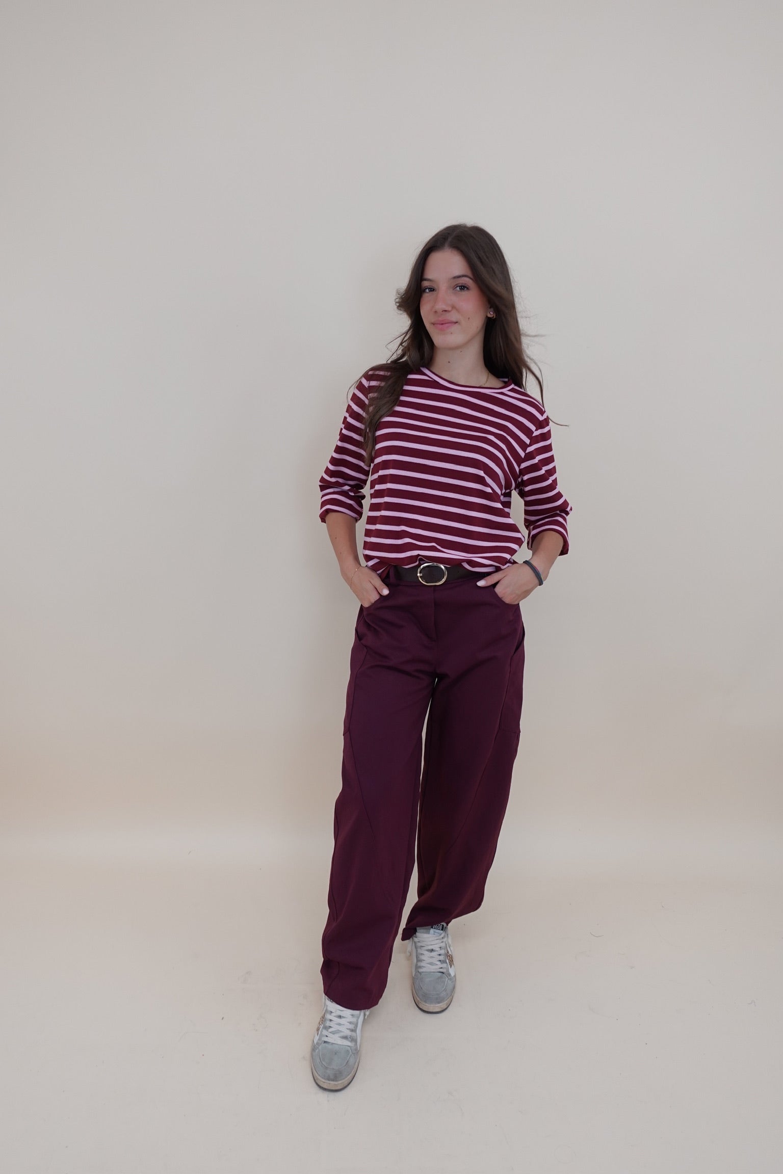 Pantalone Cargo Bordeaux