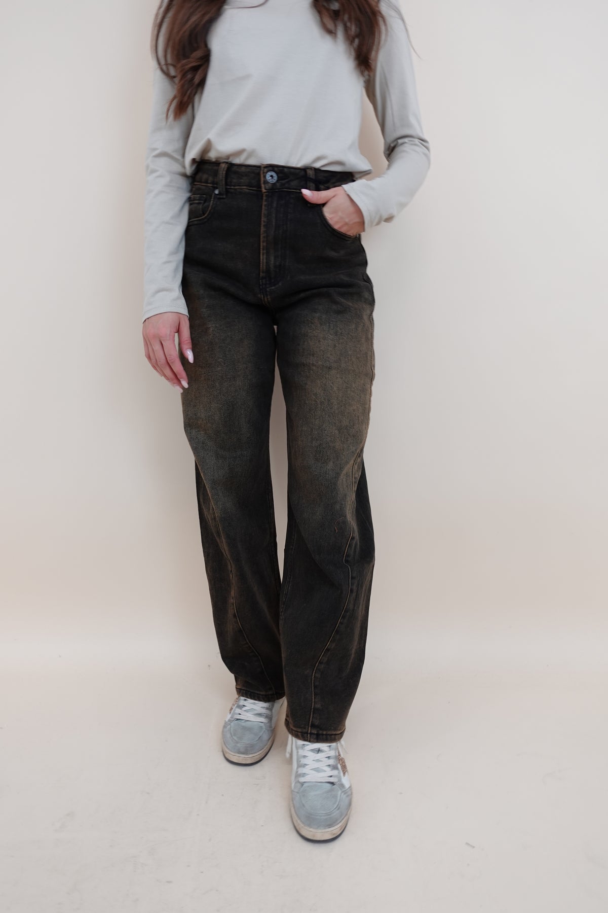 Jeans Balloon Brown