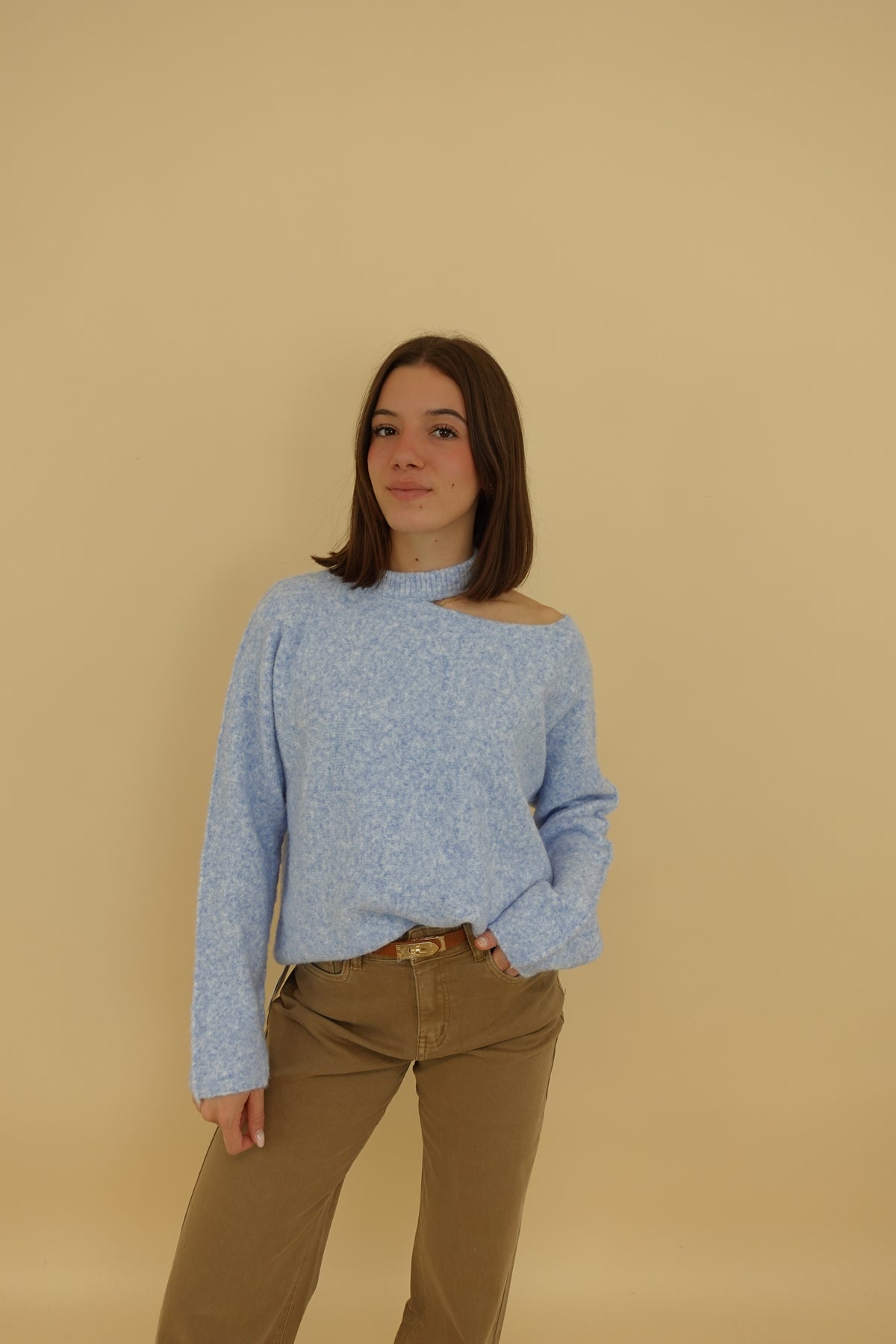 Maglione Cut Azzurro