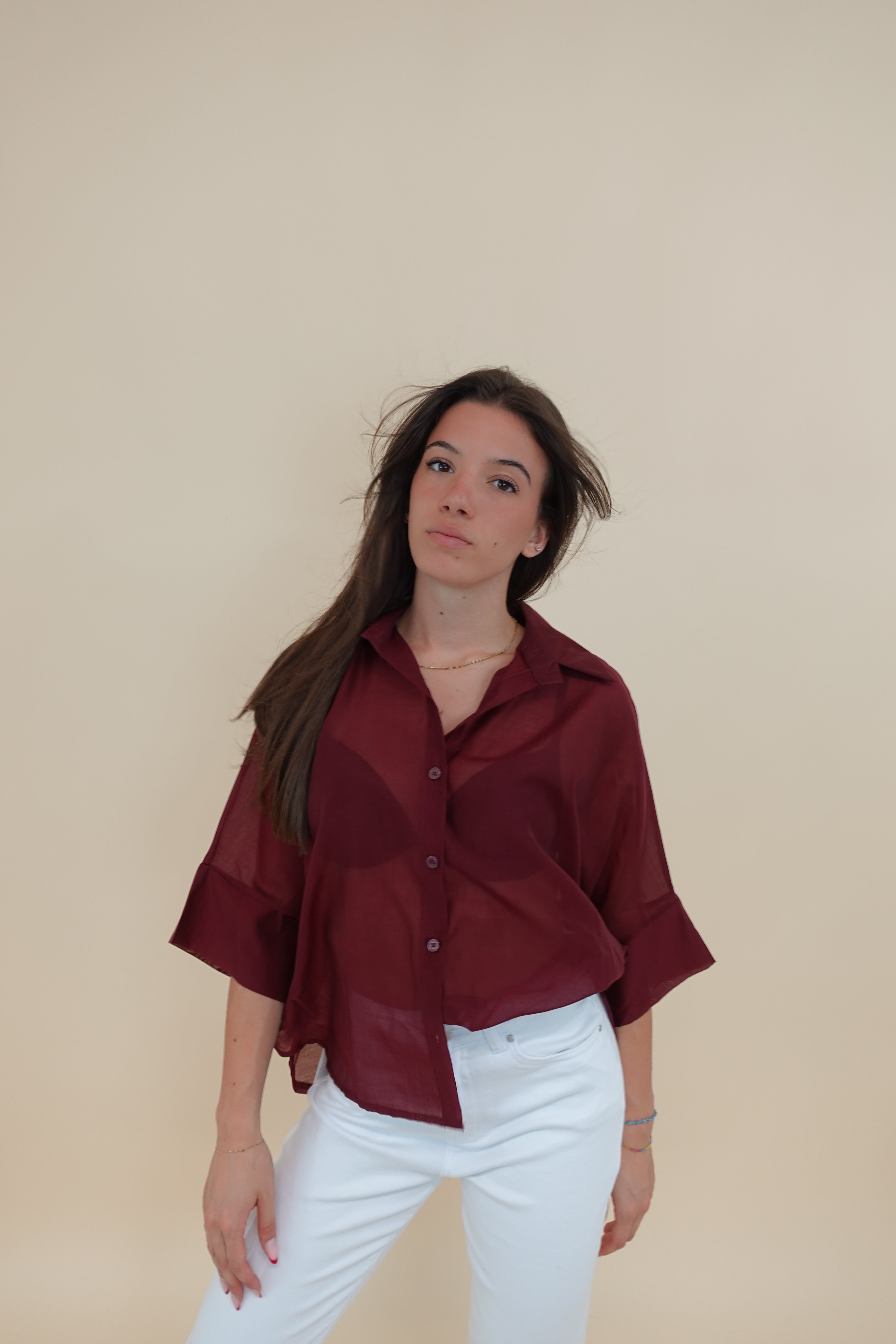 Camicia Forest Bordeaux
