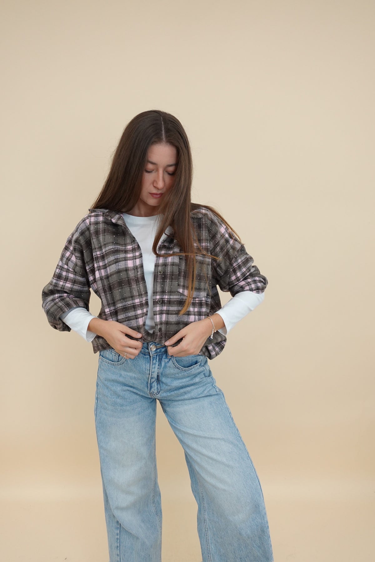 Camicia Scacchi Rosa