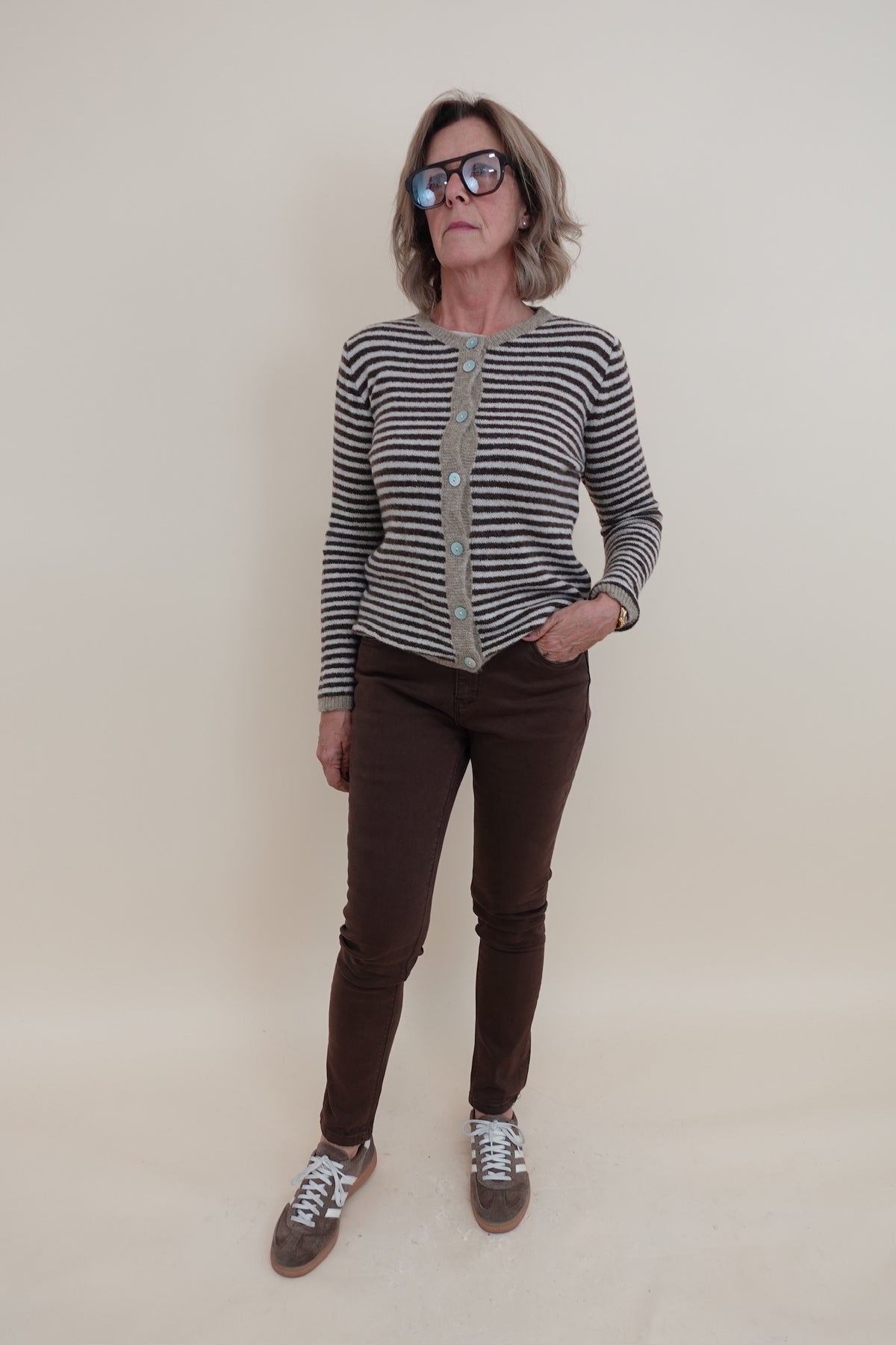Jeans Skinny Marrone 