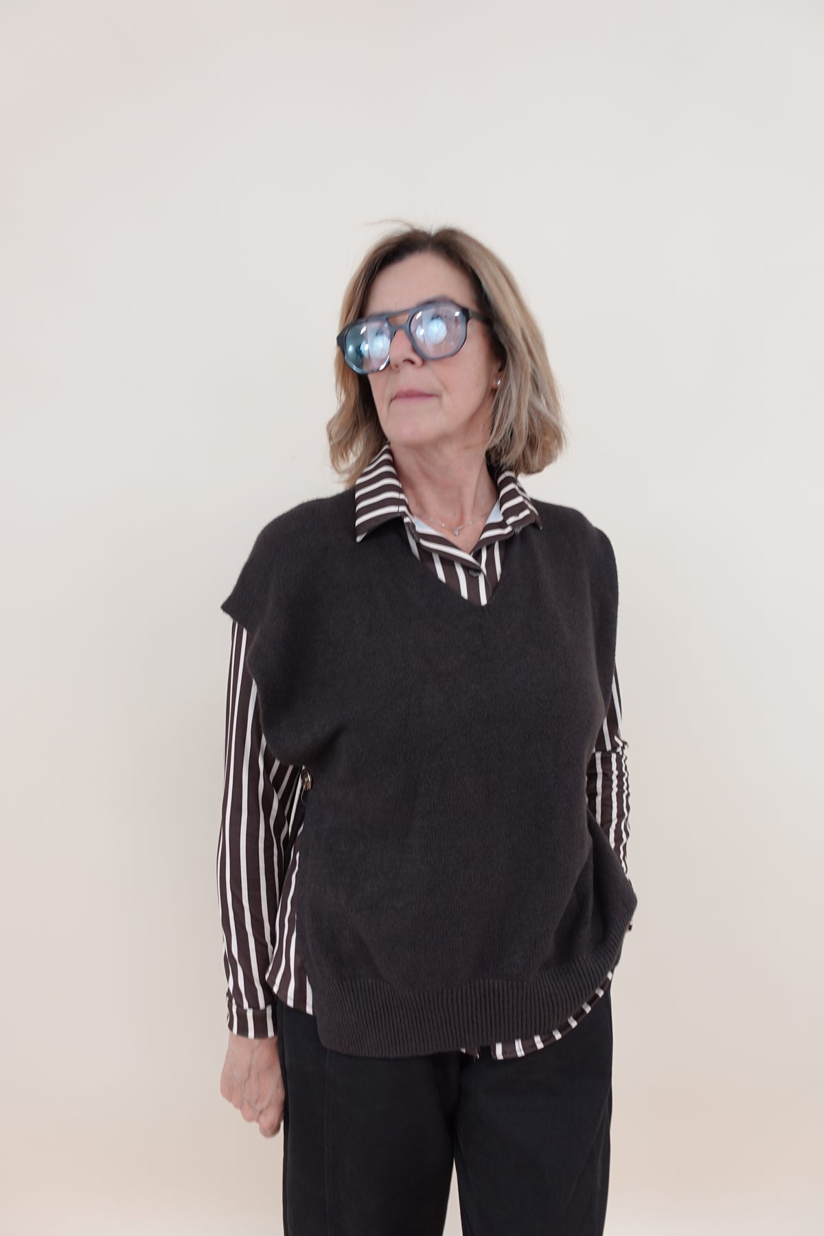 Gilet Carmen Marrone