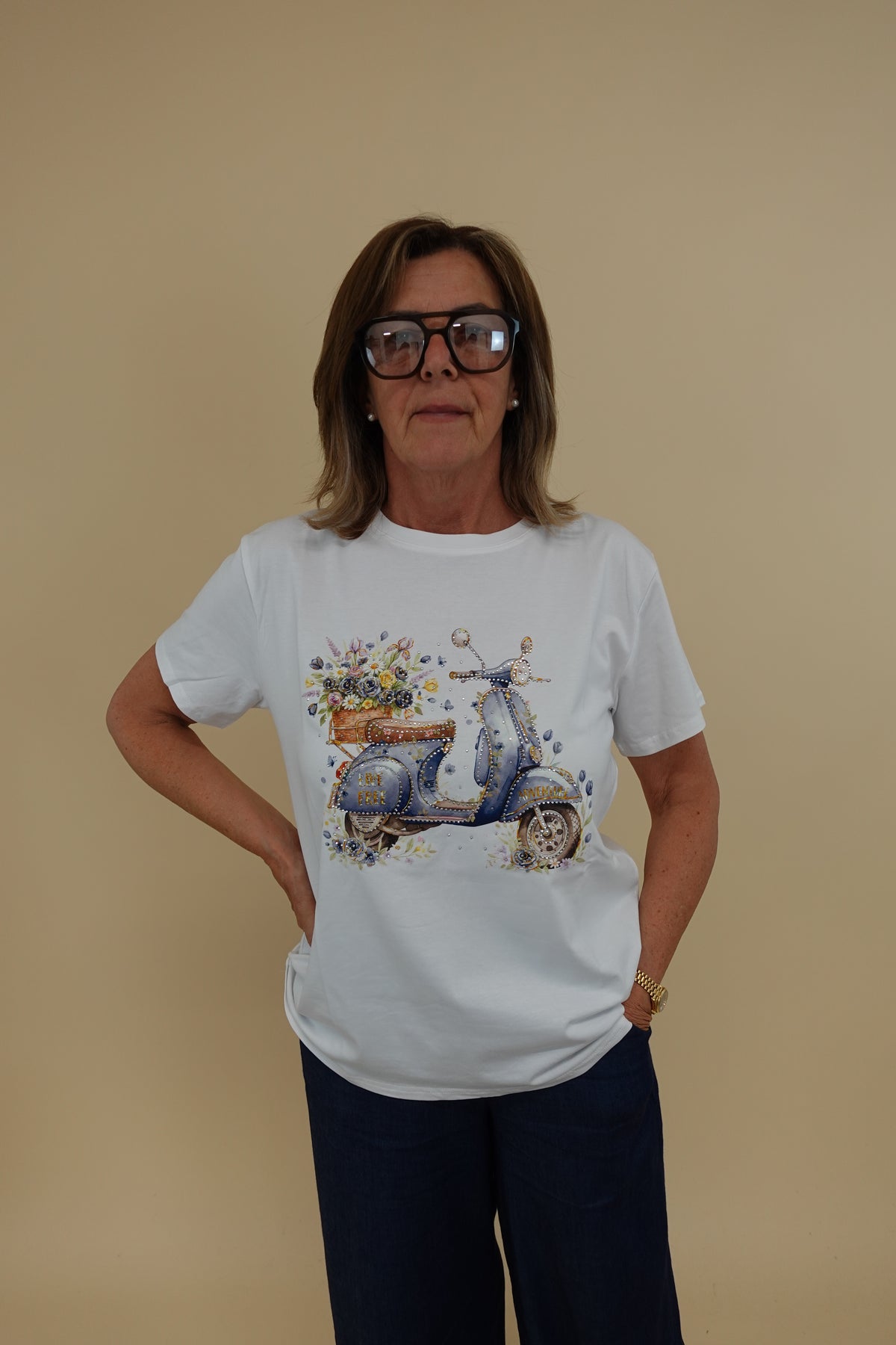 T-shirt Vespa Blu