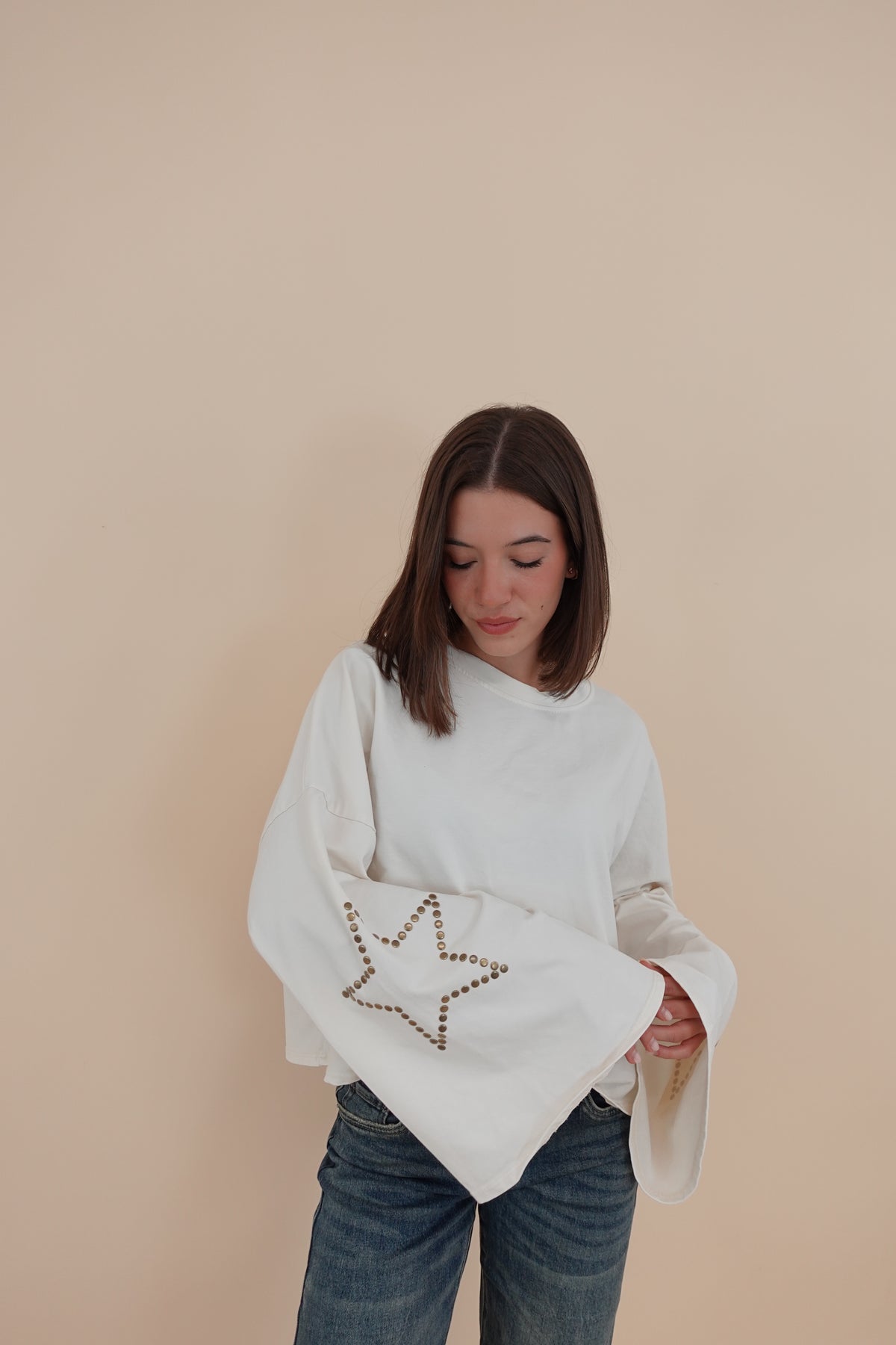 Felpa Star Bianca