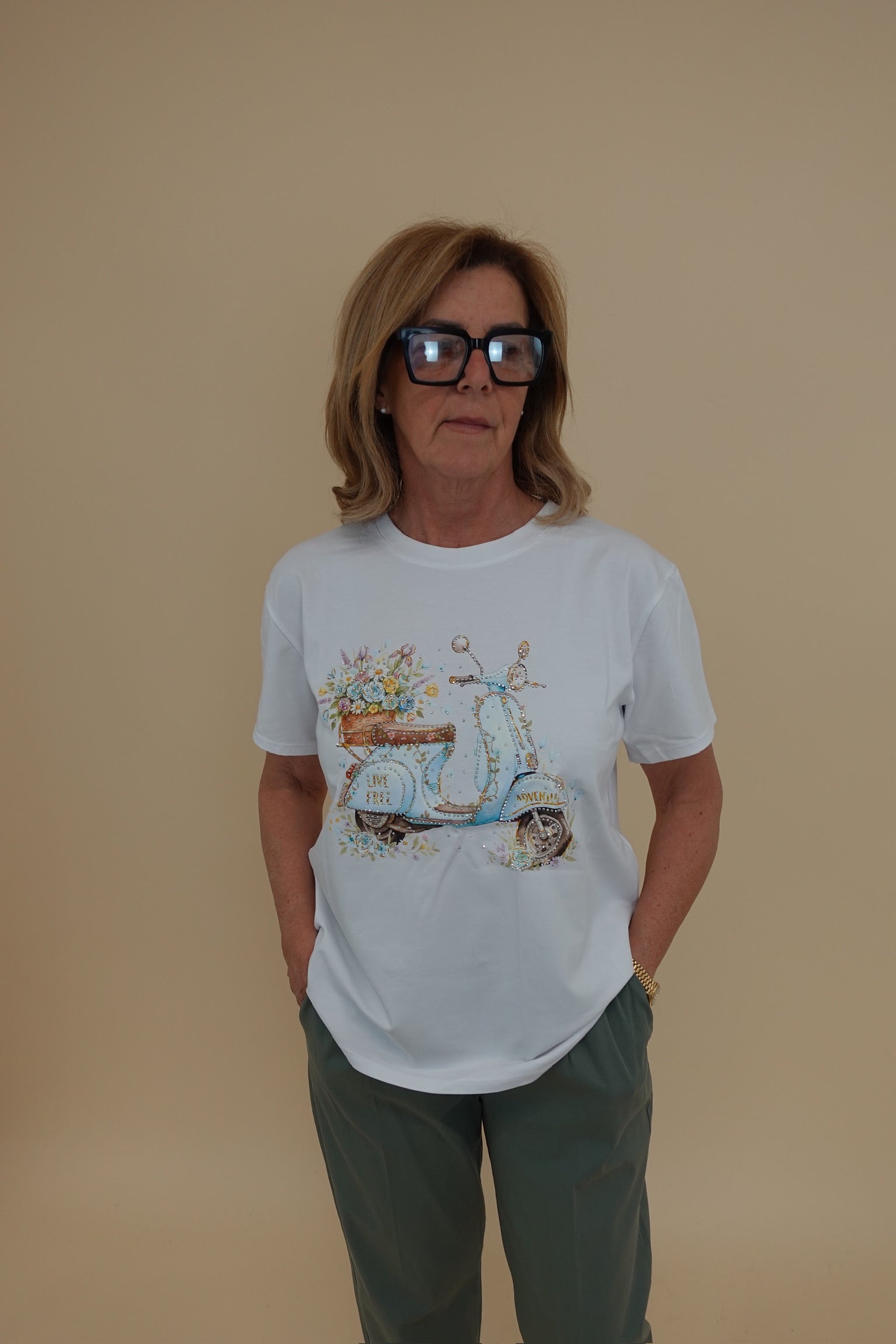 T-shirt Vespa Azzurra
