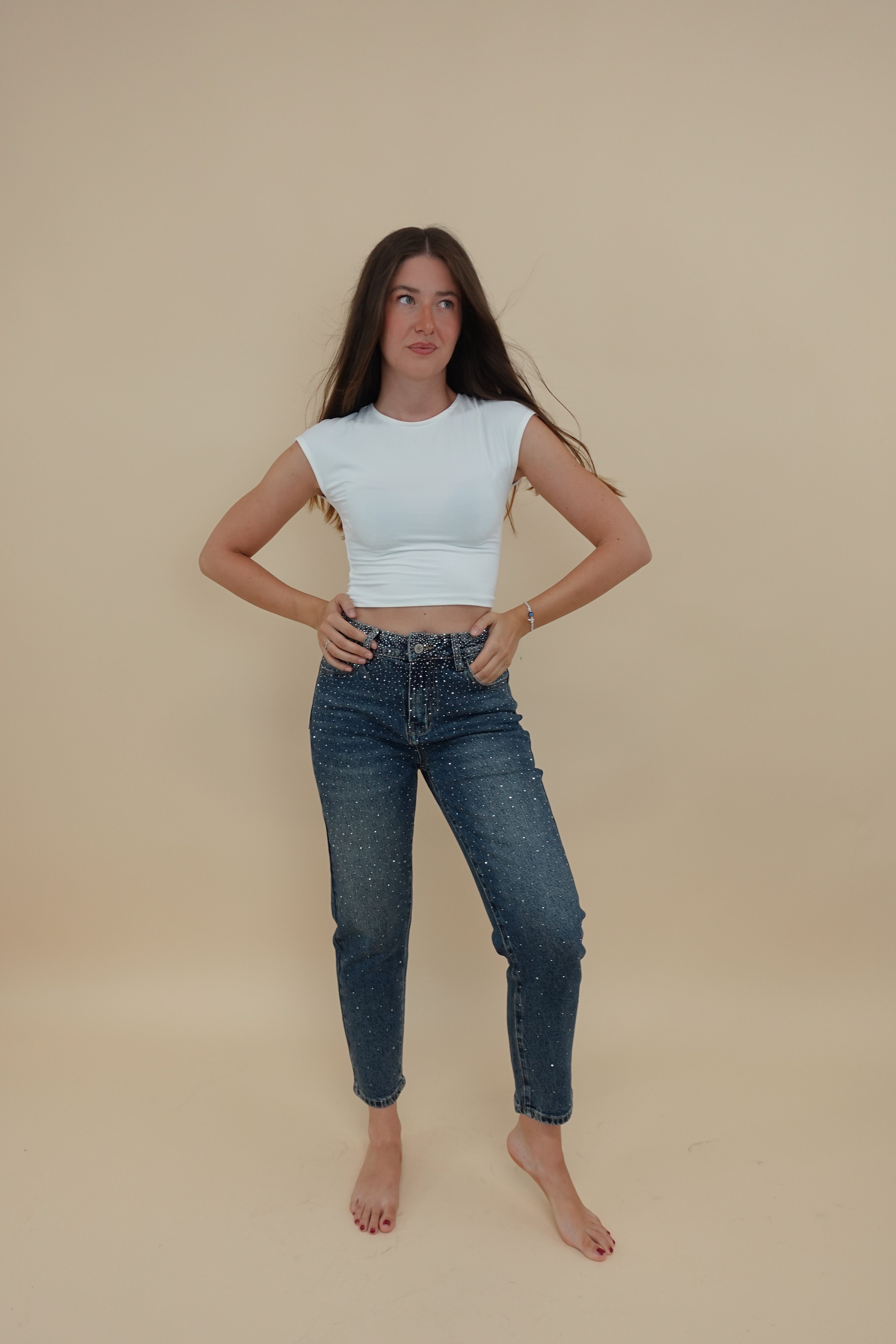 Jeans Momfit Shine