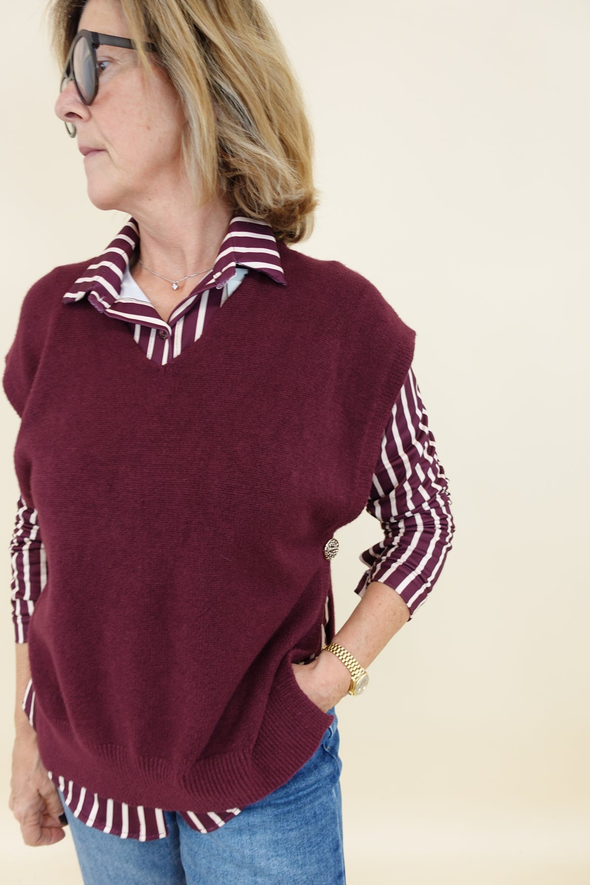 Gilet Carmen Bordeaux